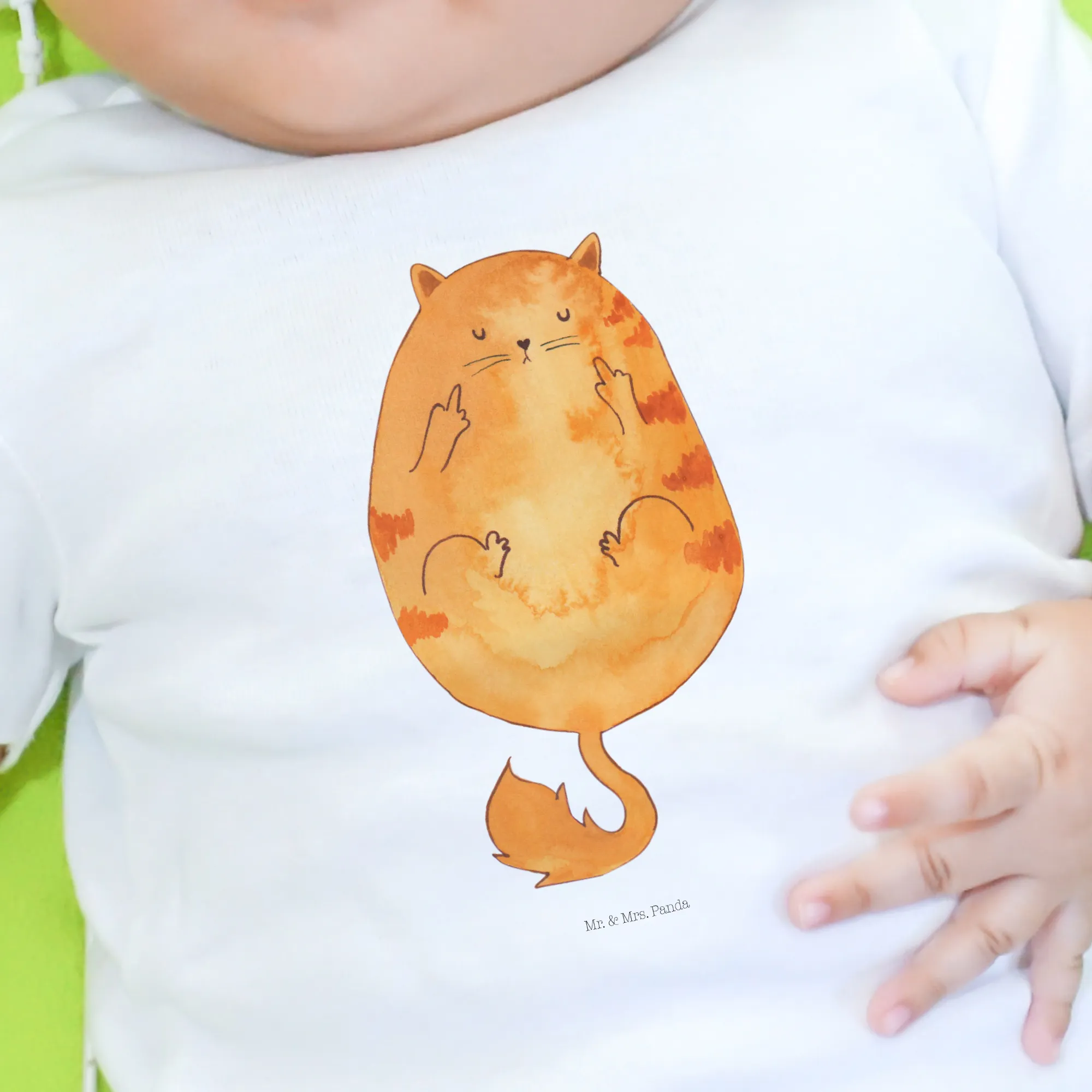 Organic Baby Shirt Katze Frühaufsteher