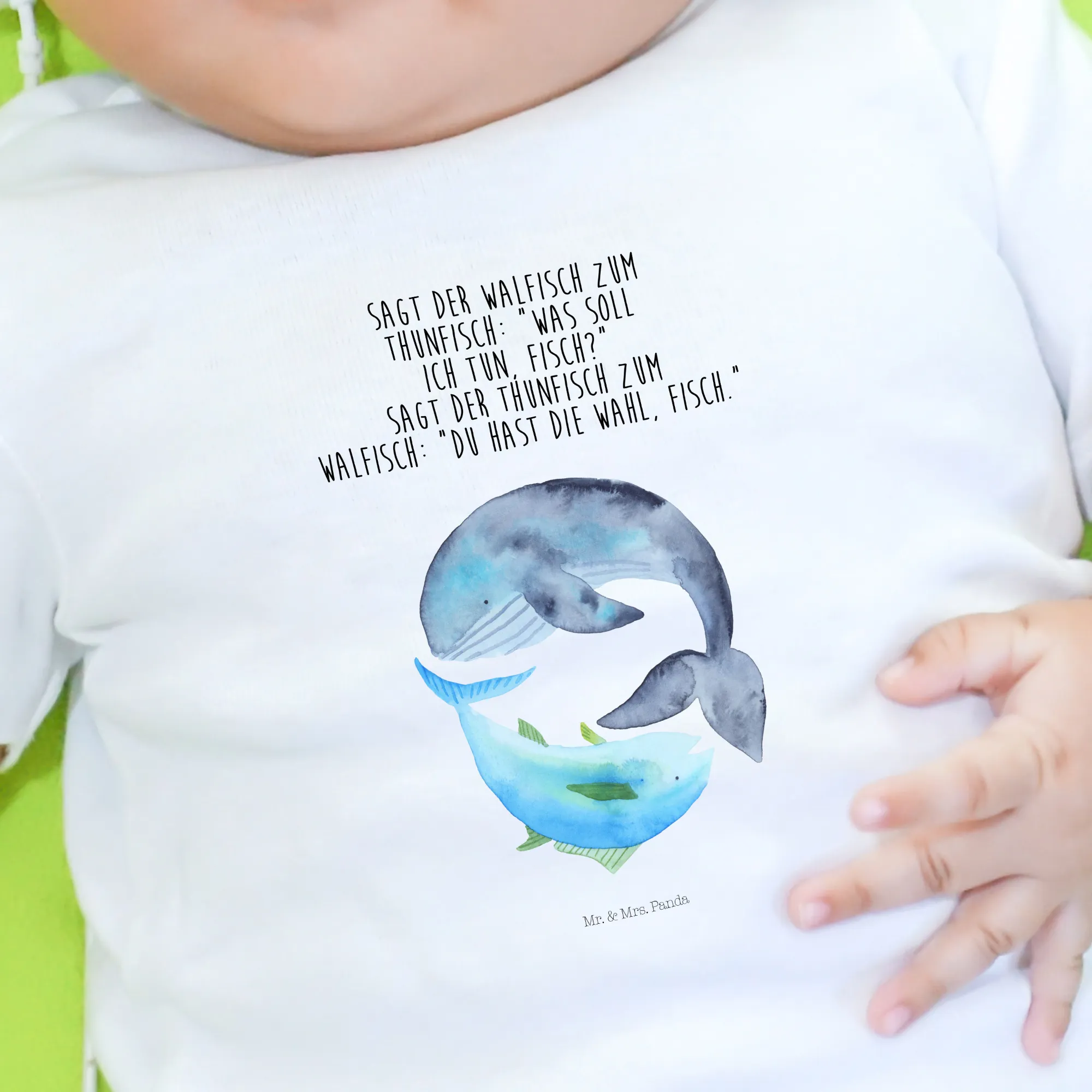 Organic Baby Shirt Walfisch Thunfisch