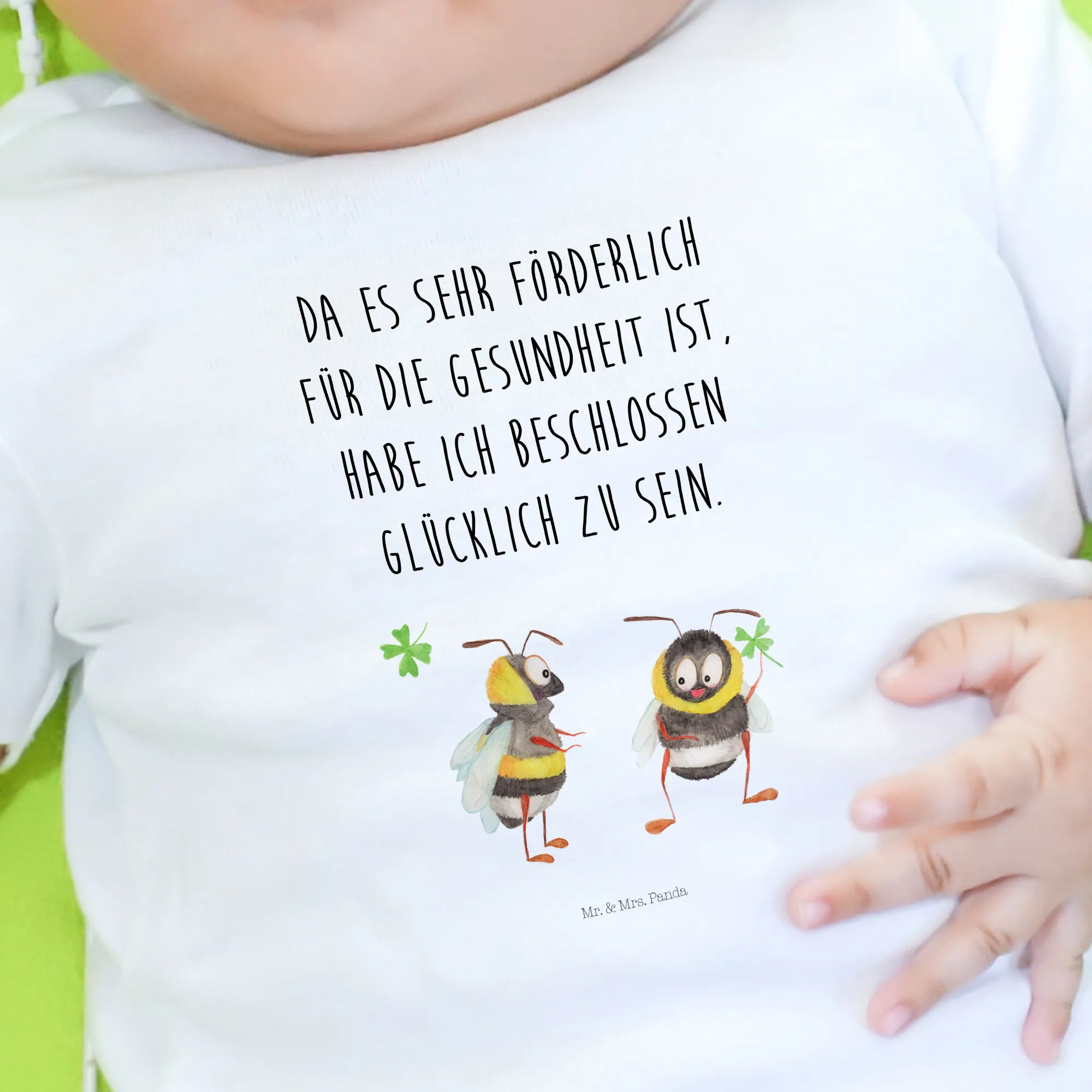 Organic Baby Shirt Hummeln Kleeblatt