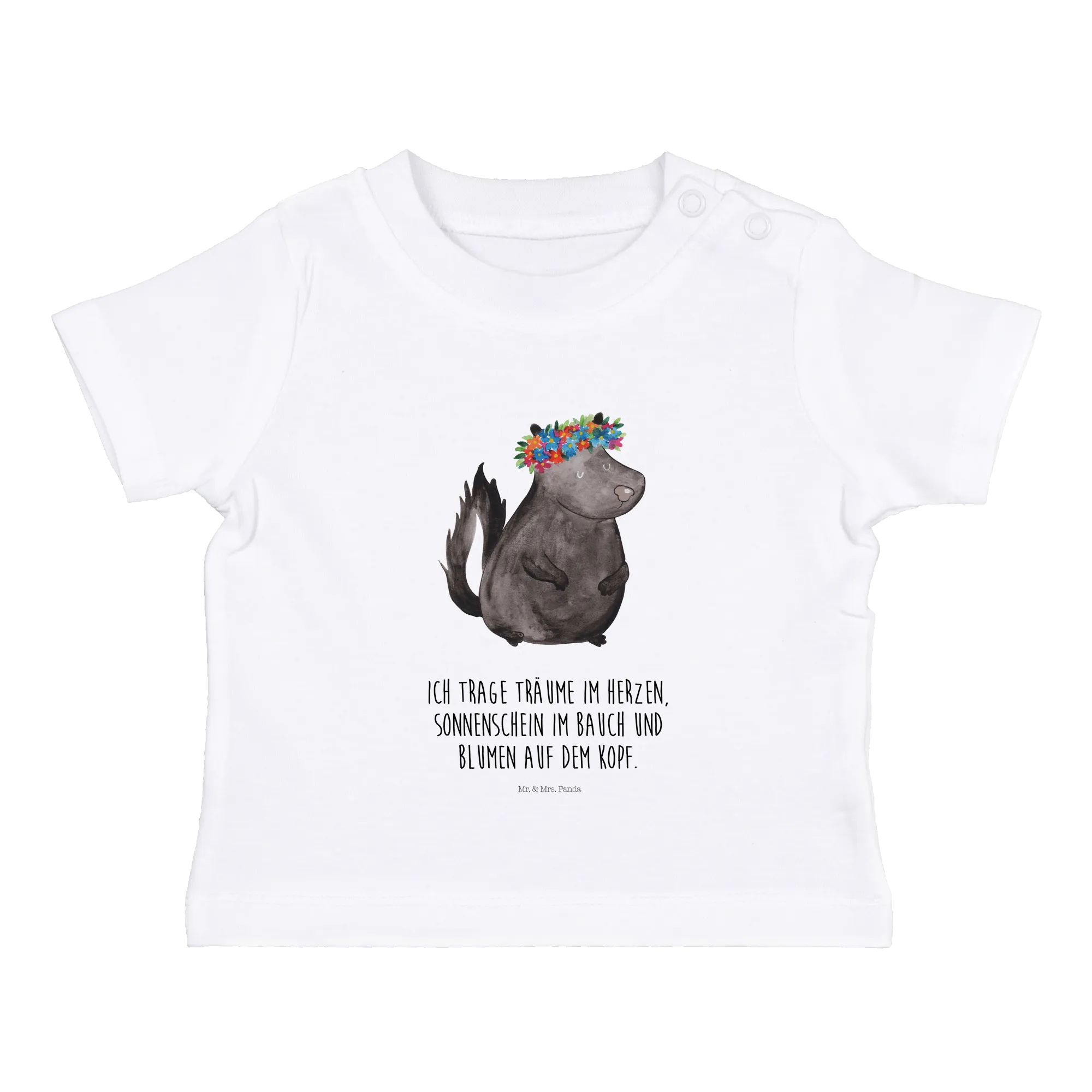 Organic Baby Shirt Stinktier Mädchen