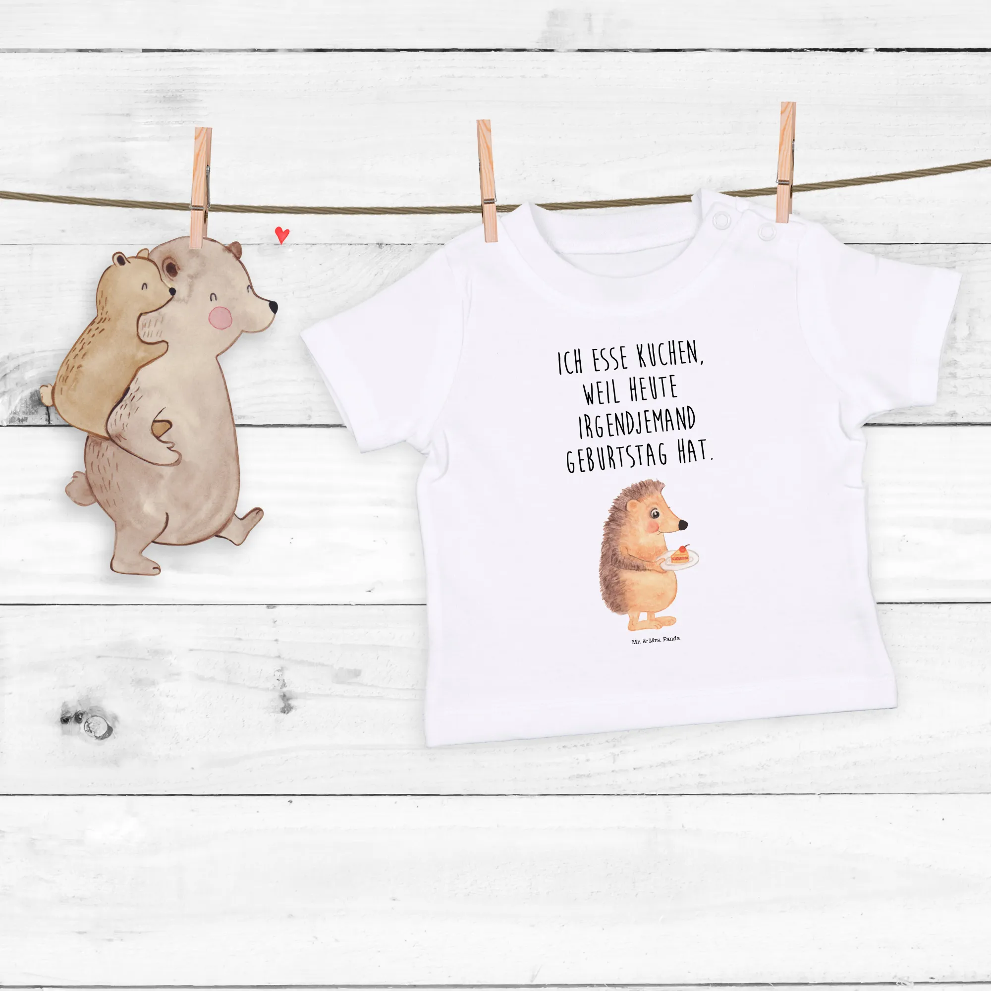 Organic Baby Shirt Igel Kuchenstück