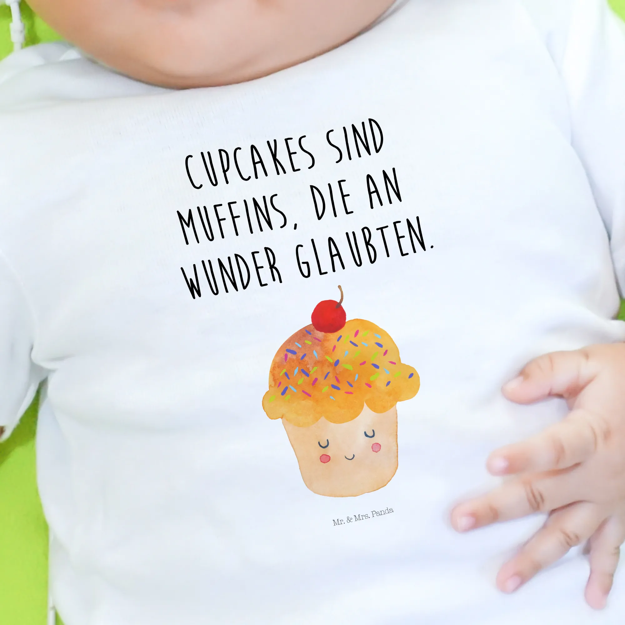 Organic Baby Shirt Cupcake