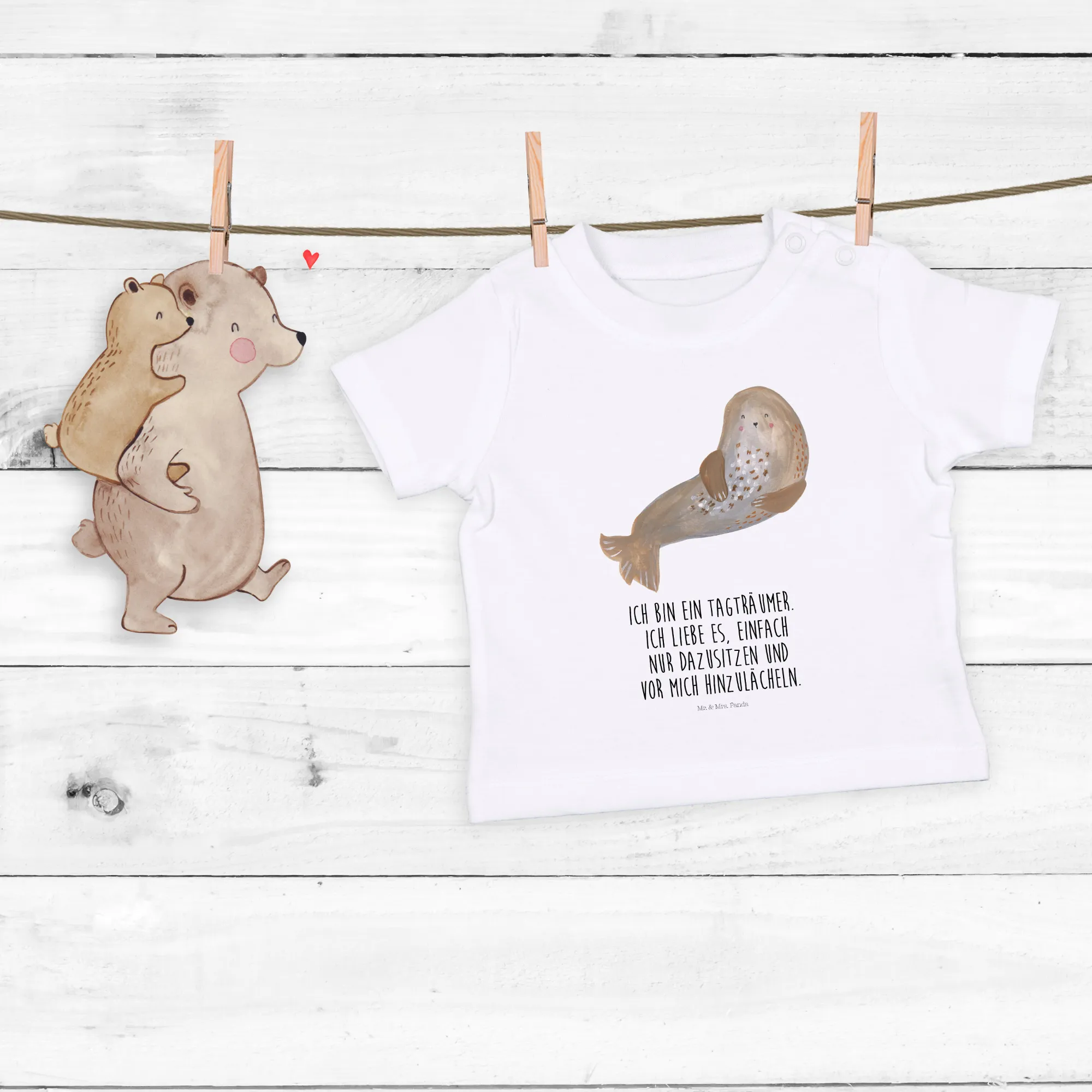 Organic Baby Shirt Robbe Lachen