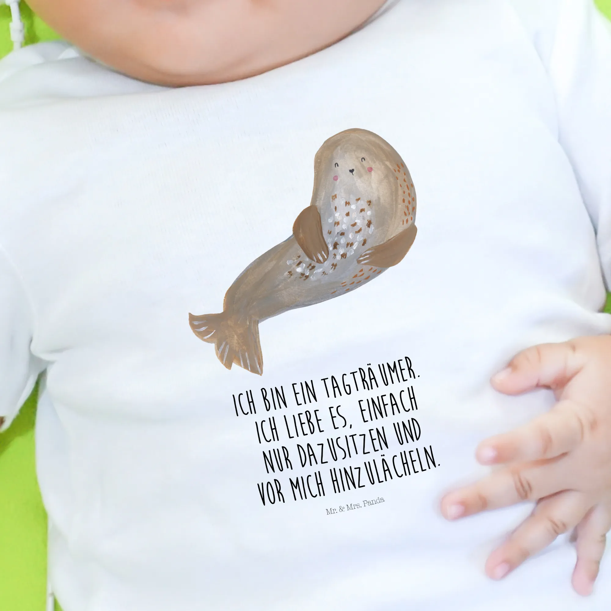 Organic Baby Shirt Robbe Lachen