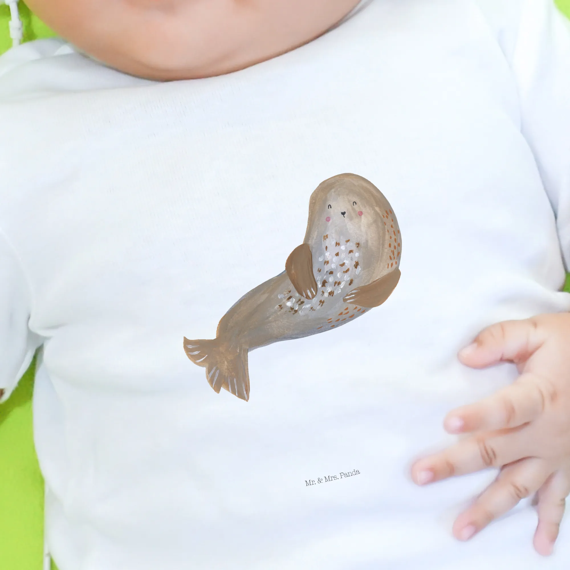 Organic Baby Shirt Robbe Lachen