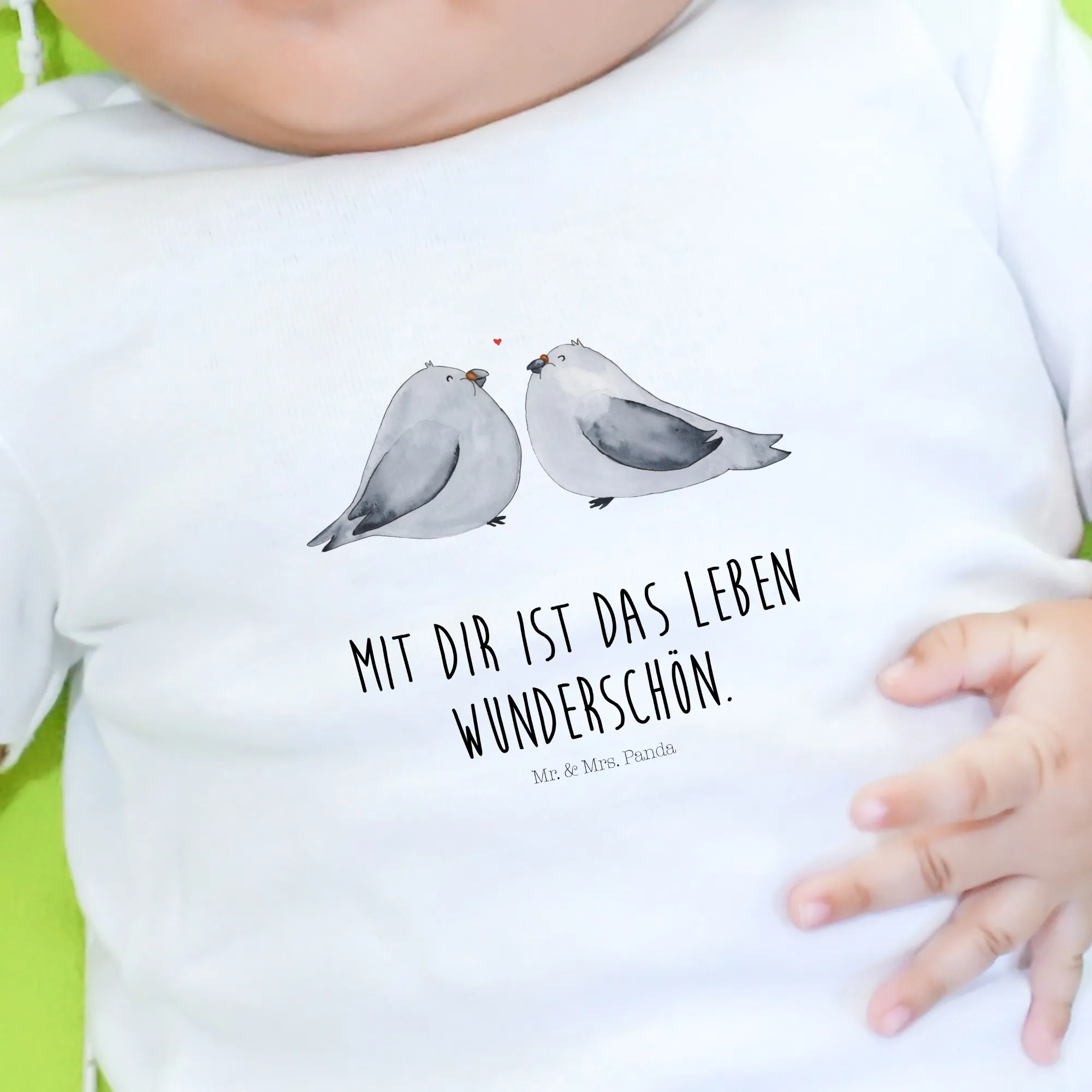 Organic Baby Shirt Turteltauben Liebe