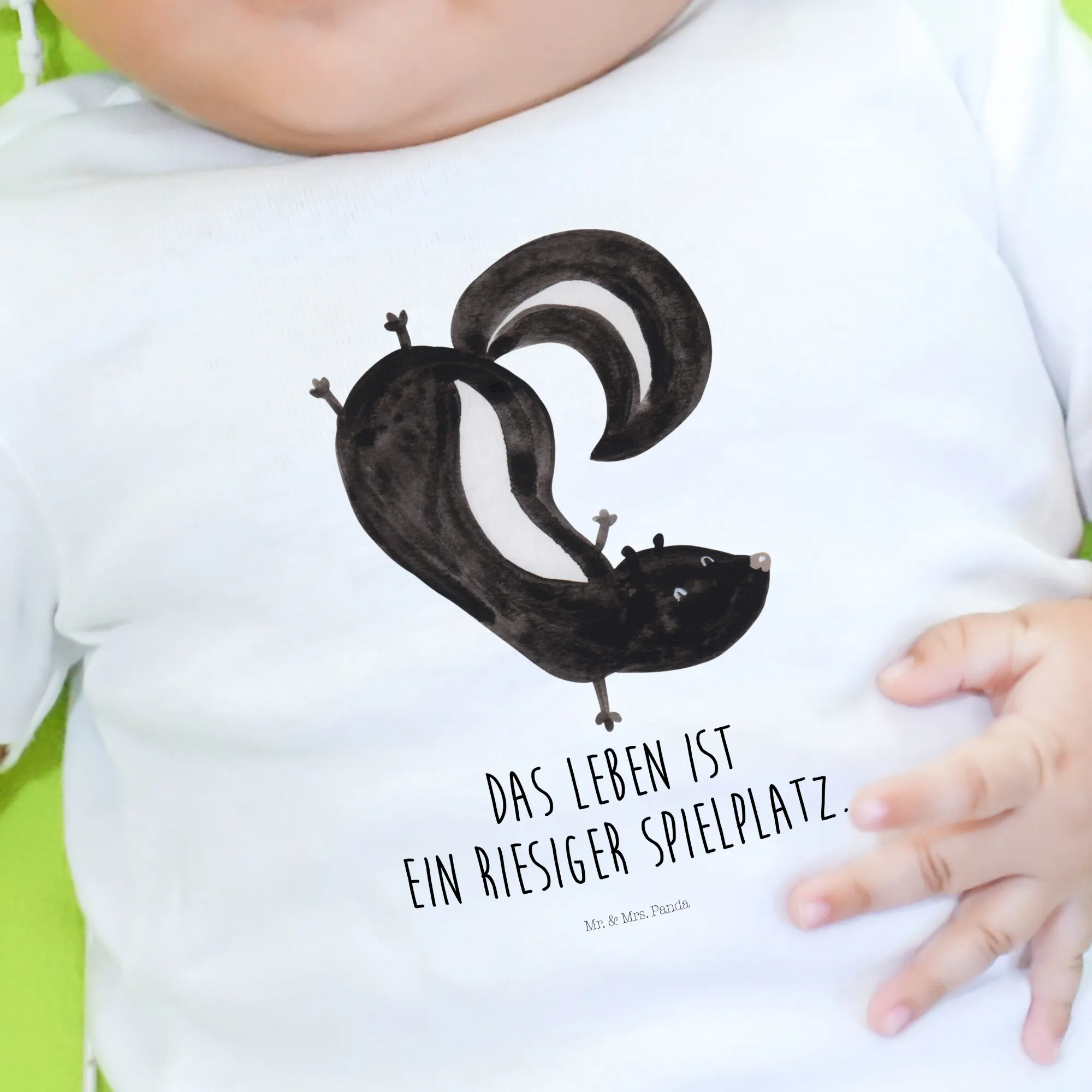 Organic Baby Shirt Stinktier Handstand