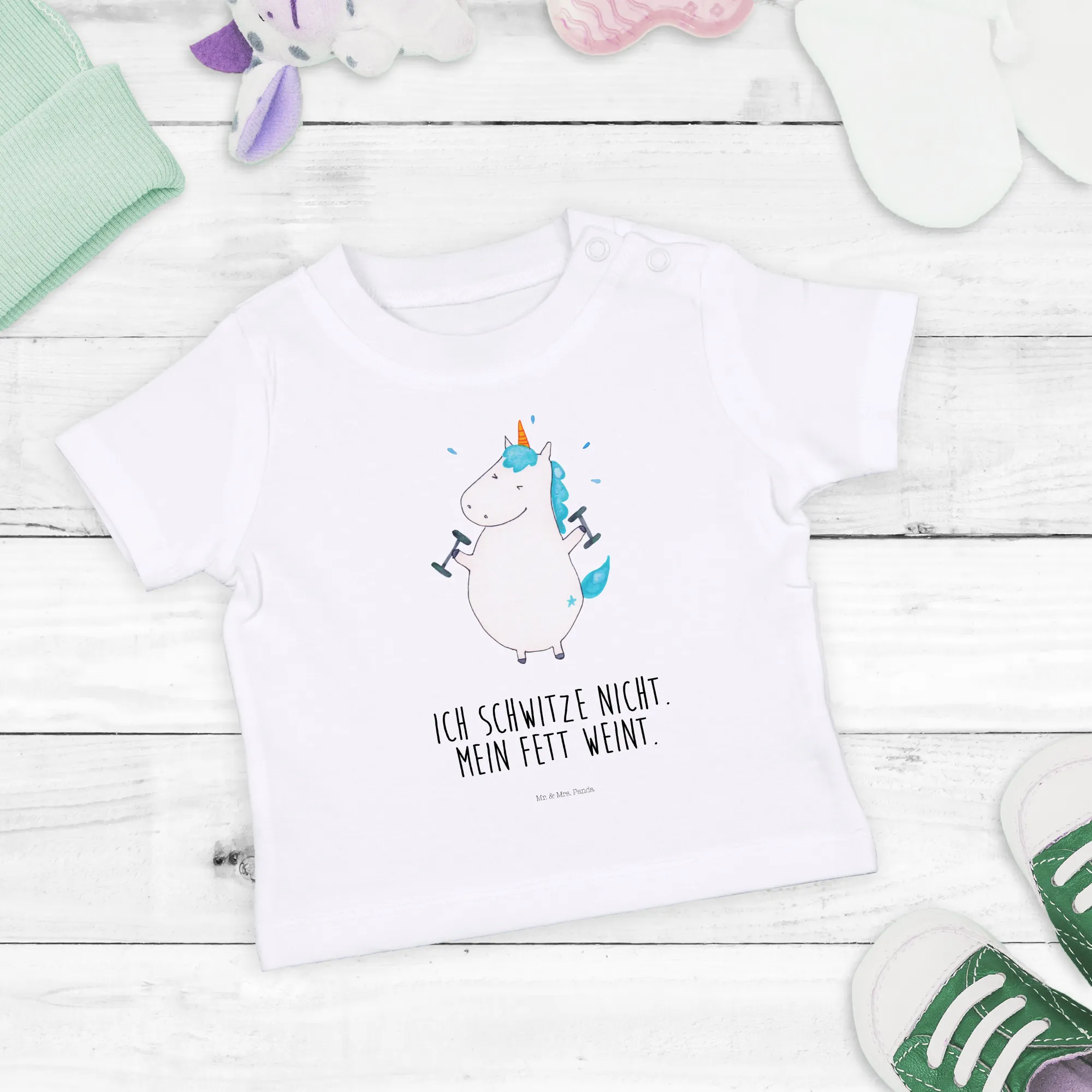 Organic Baby Shirt Einhorn Fitness