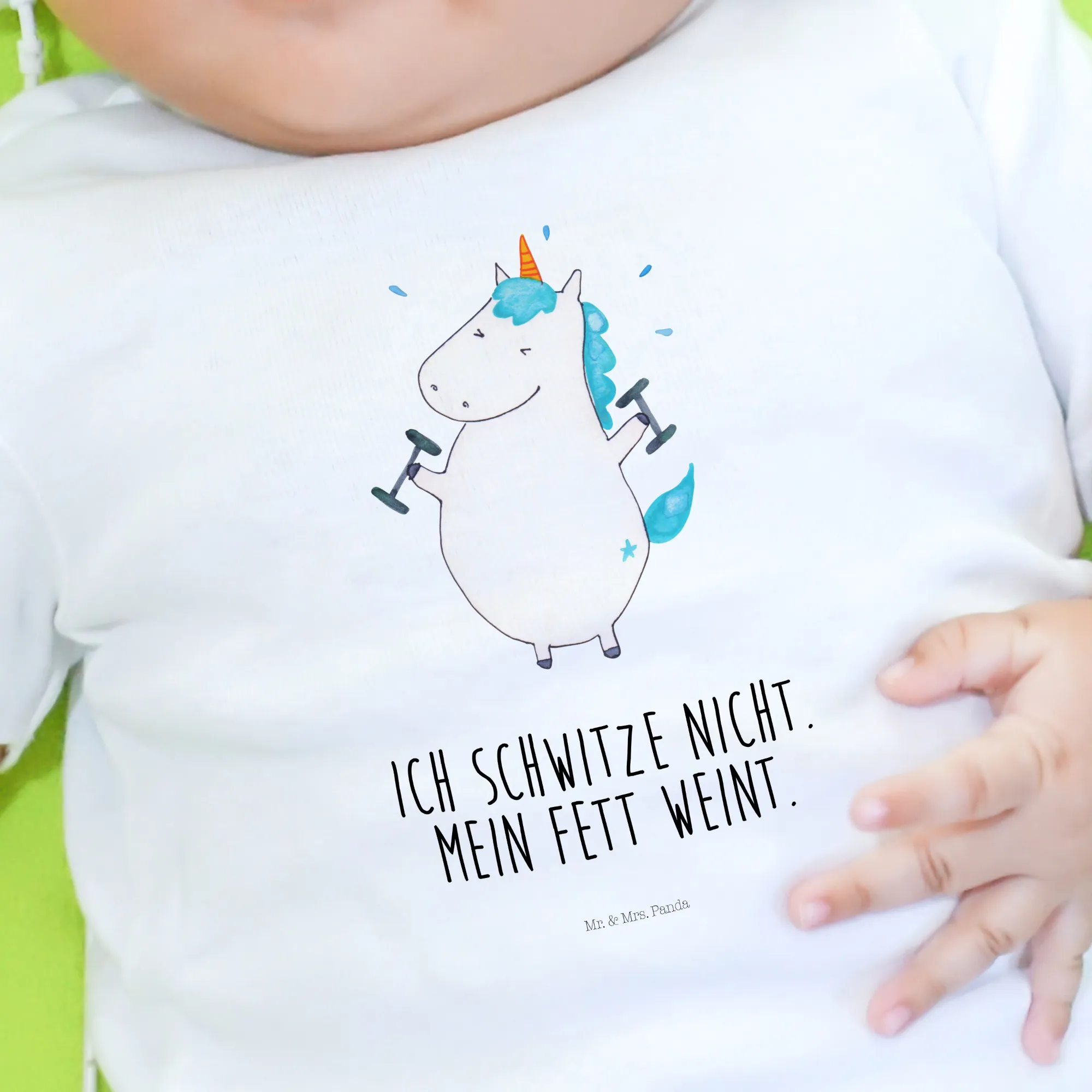 Organic Baby Shirt Einhorn Fitness