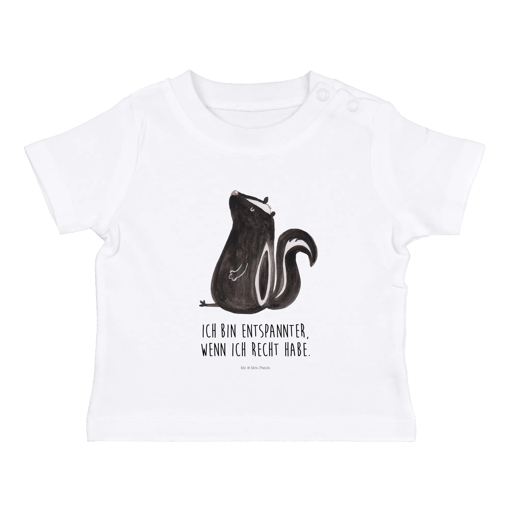 Organic Baby Shirt Stinktier Sitzen