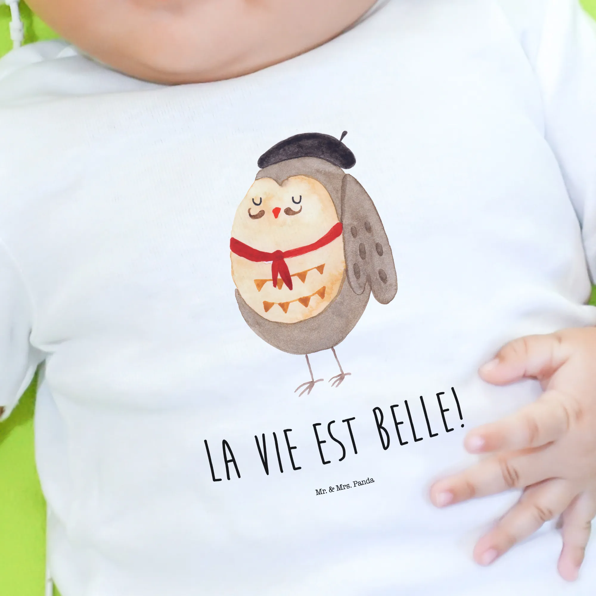 Organic Baby Shirt Eule Frankreich