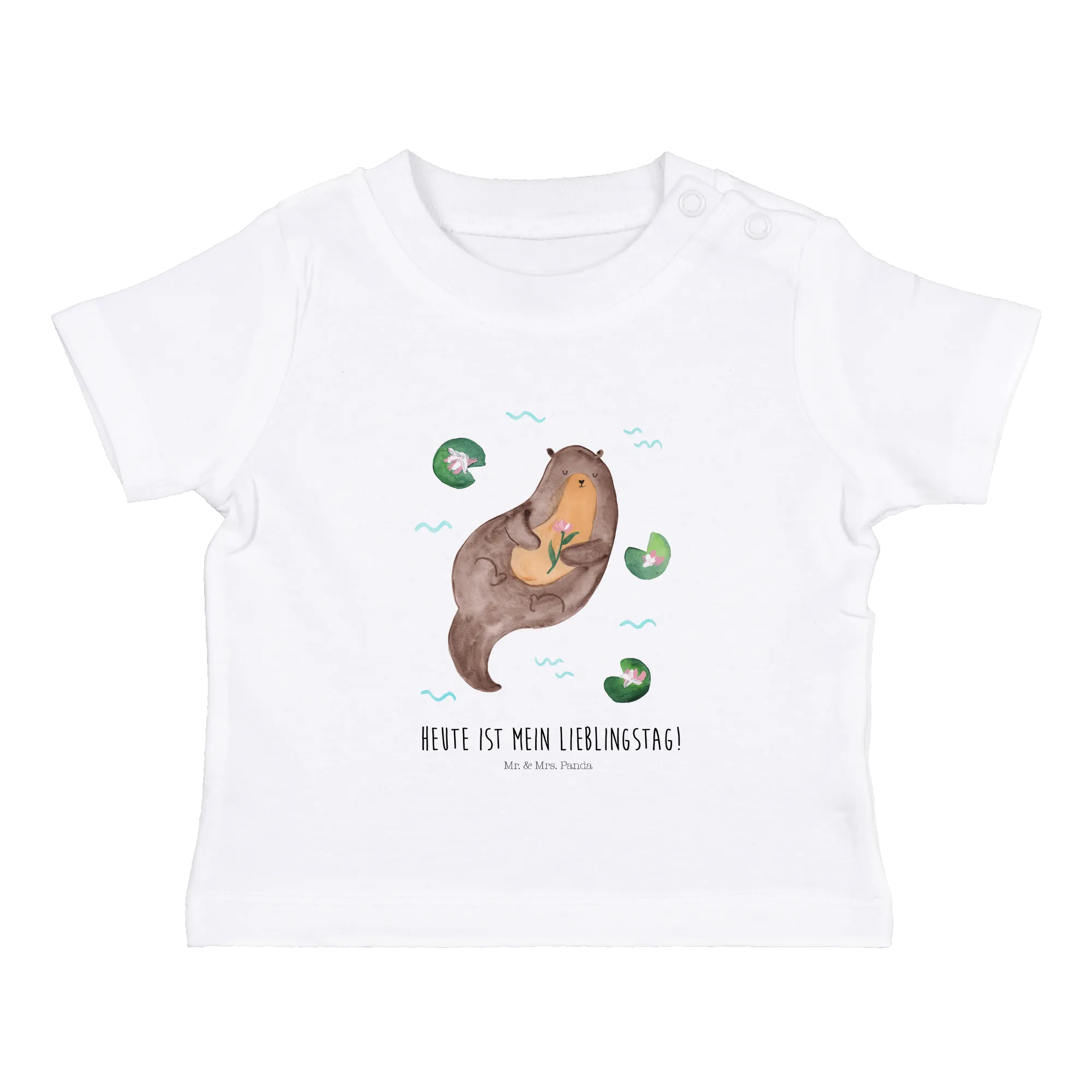 Organic Baby Shirt Otter Seerose