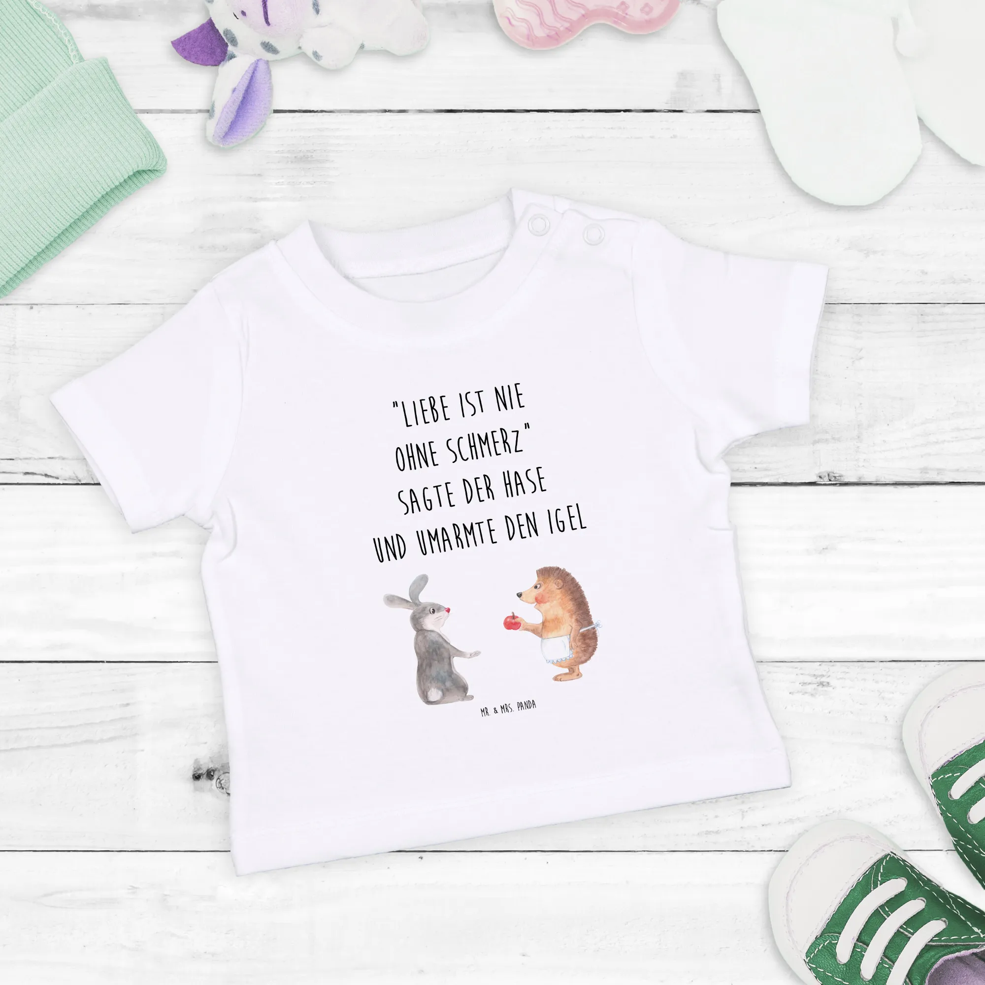 Organic Baby Shirt Hase Igel