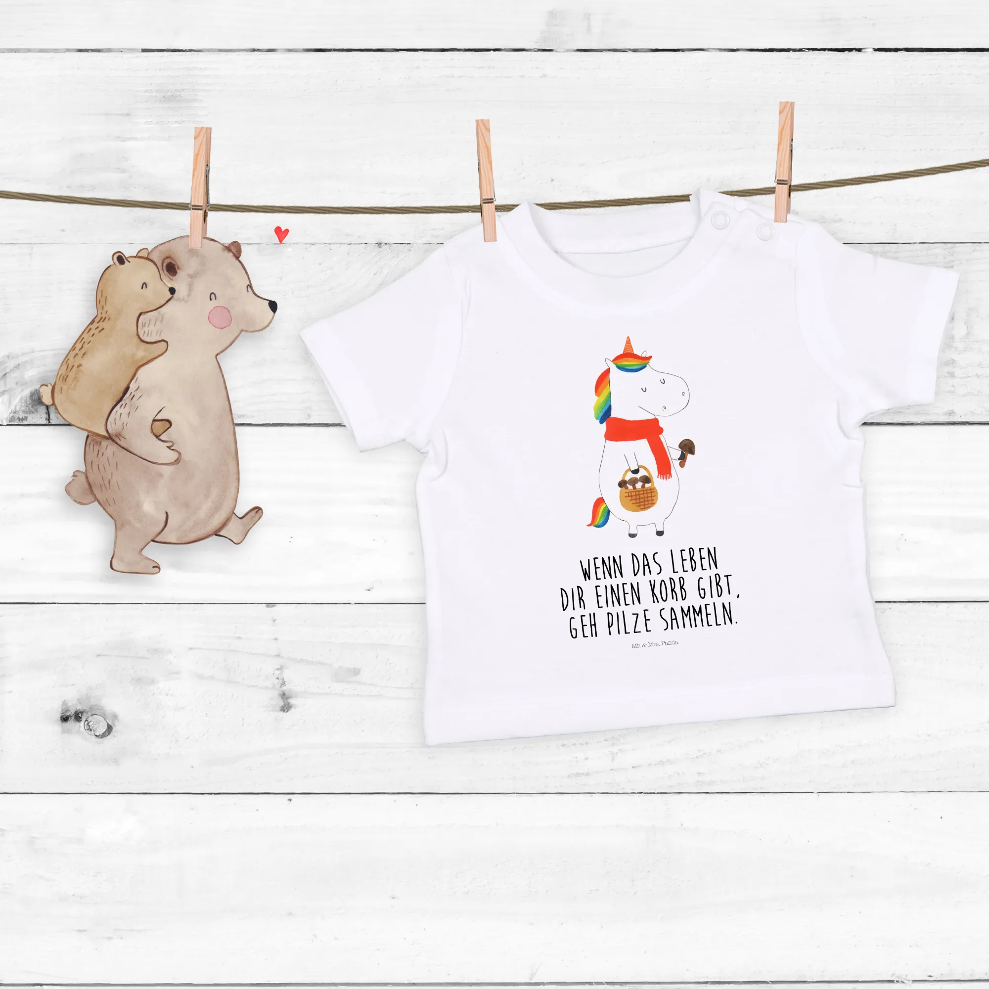 Organic Baby Shirt Einhorn Pilz