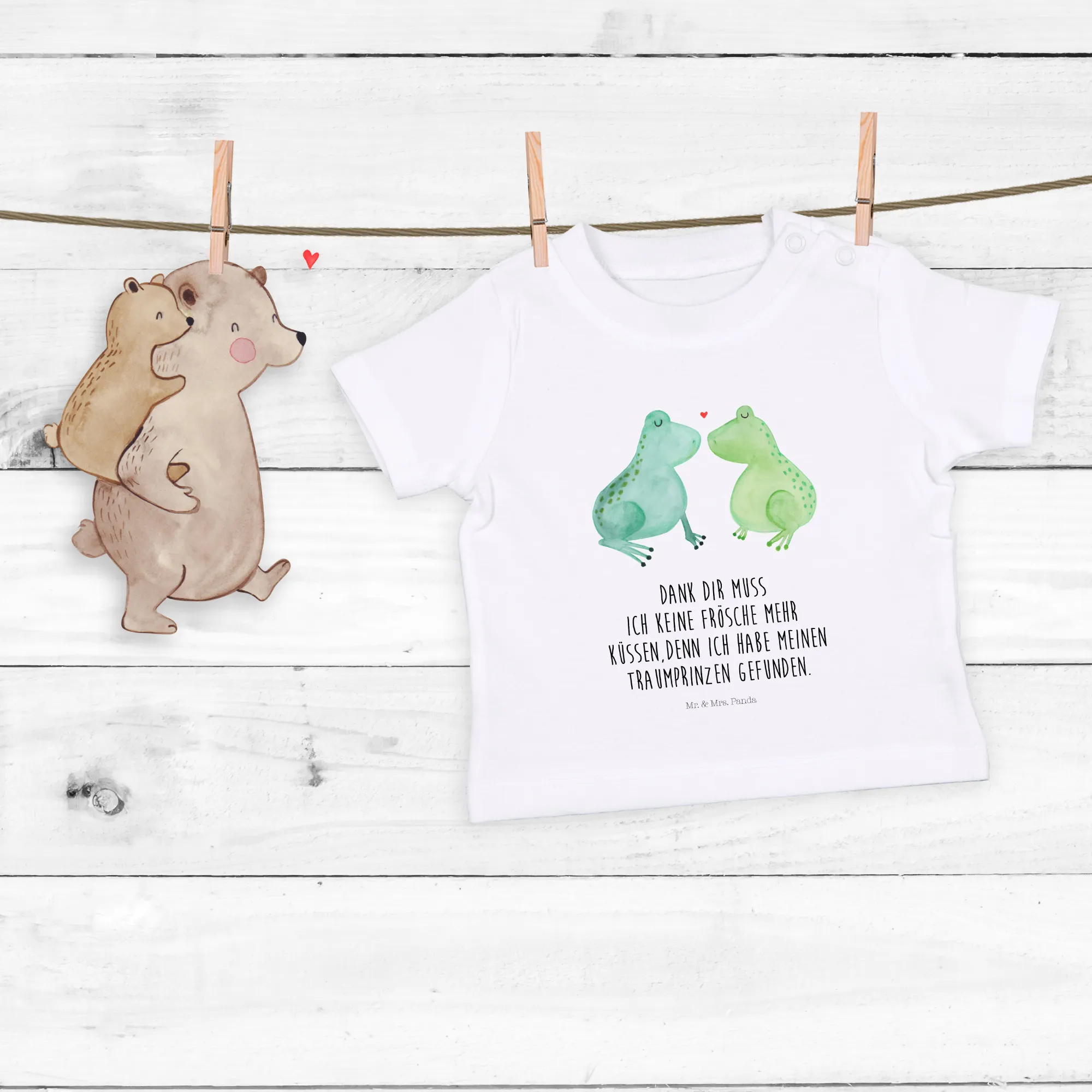 Organic Baby Shirt Frosch Liebe