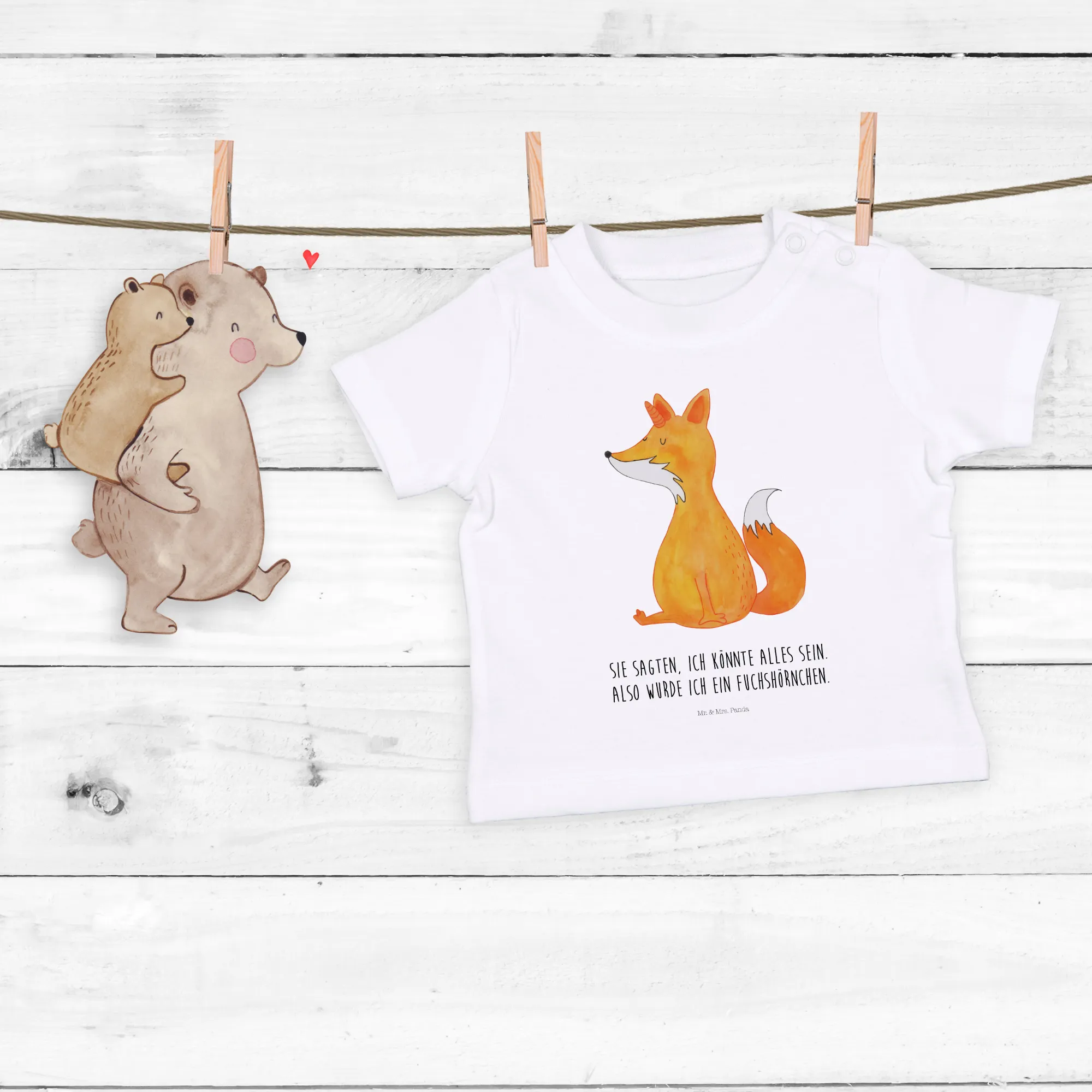 Organic Baby Shirt Einhorn Fuchs