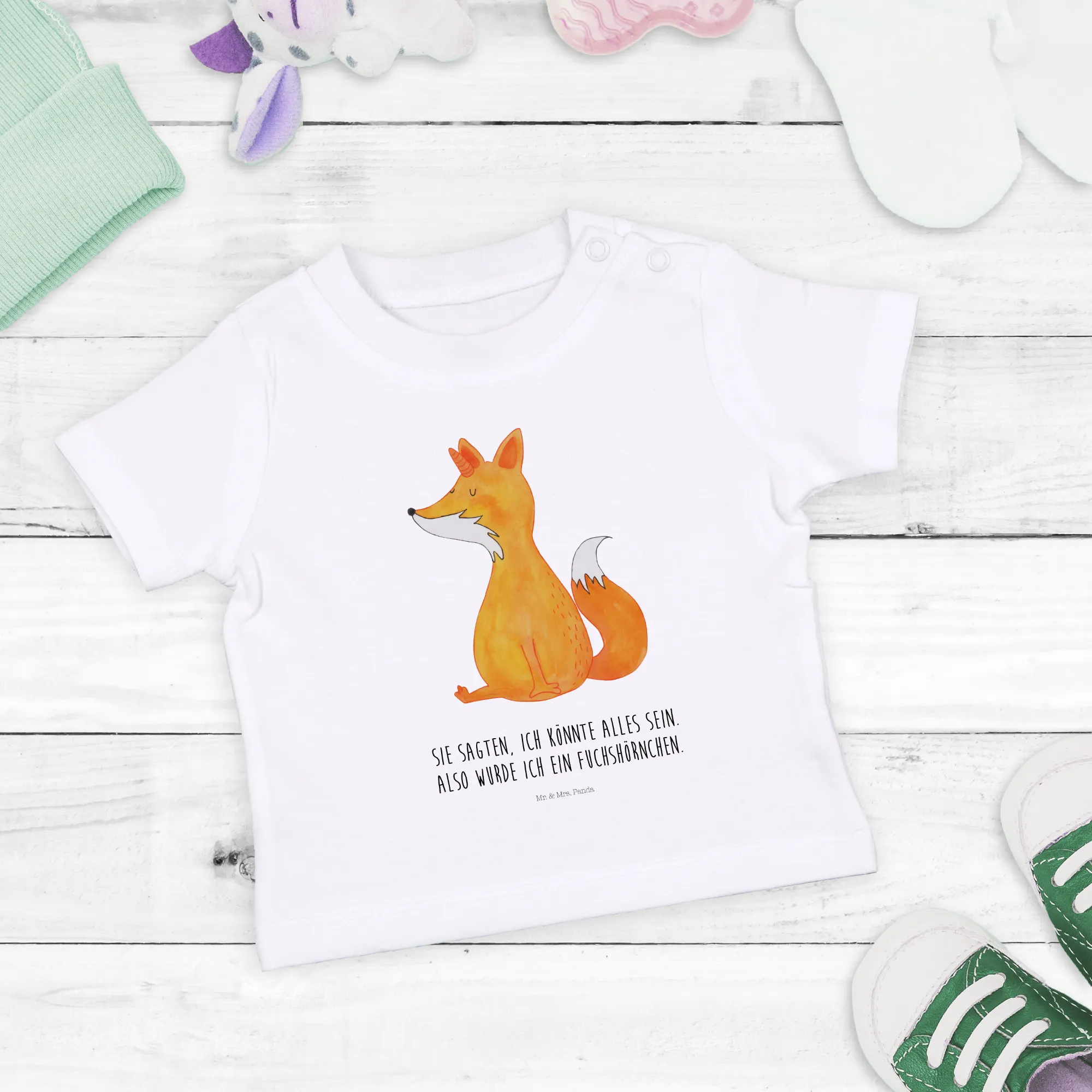 Organic Baby Shirt Einhorn Fuchs