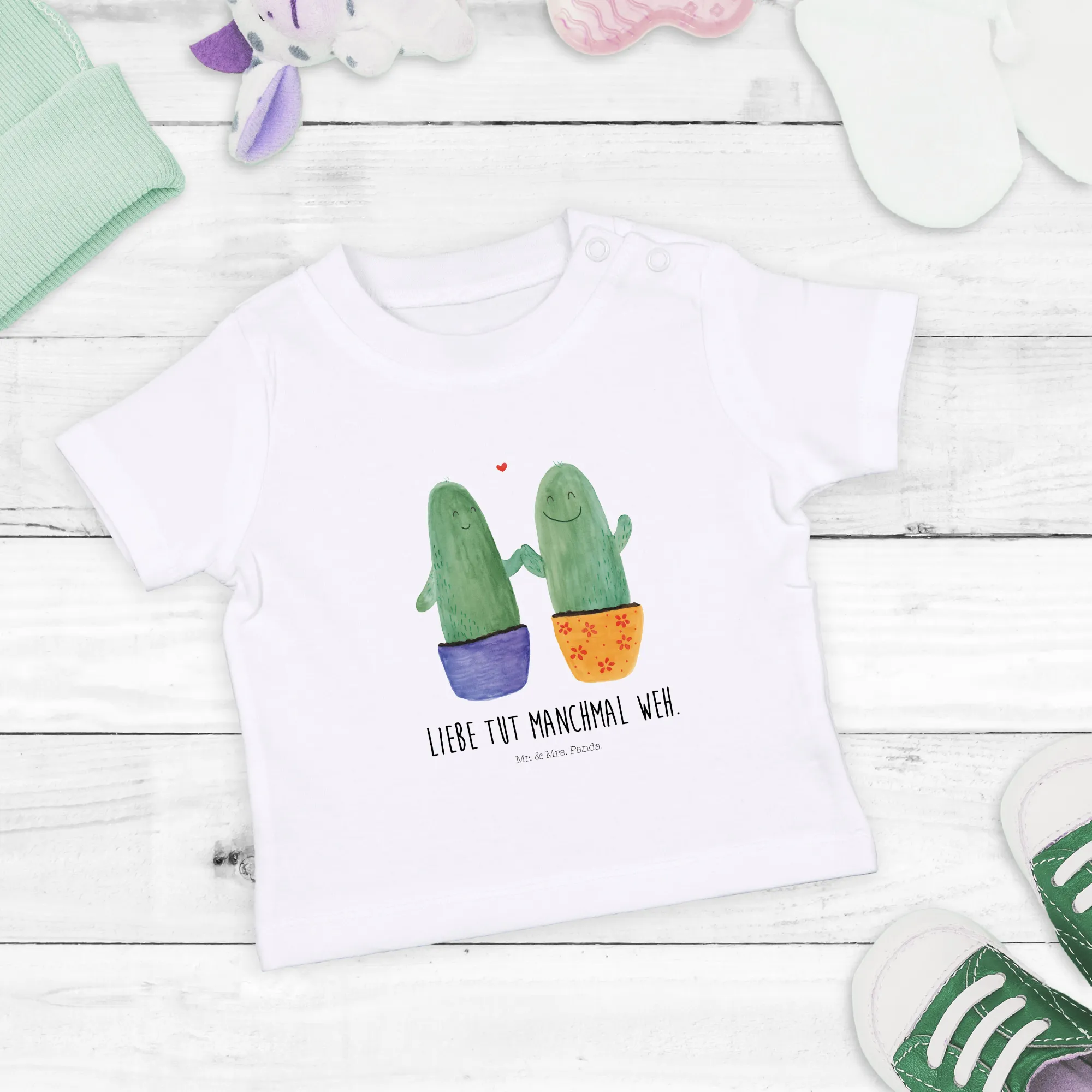 Organic Baby Shirt Kaktus Liebe