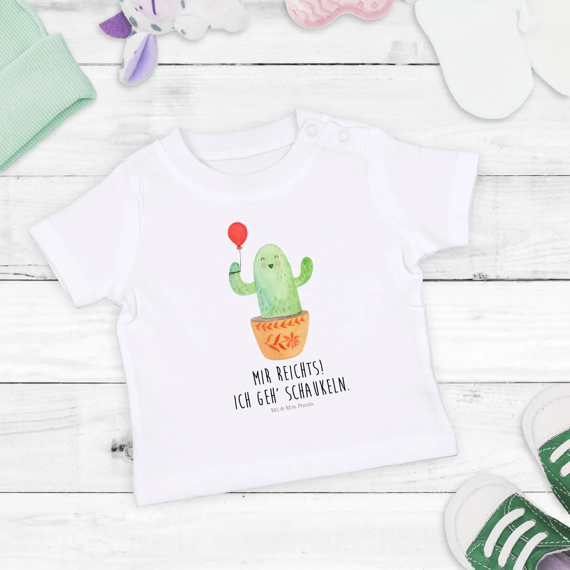 Organic Baby Shirt Kaktus Luftballon