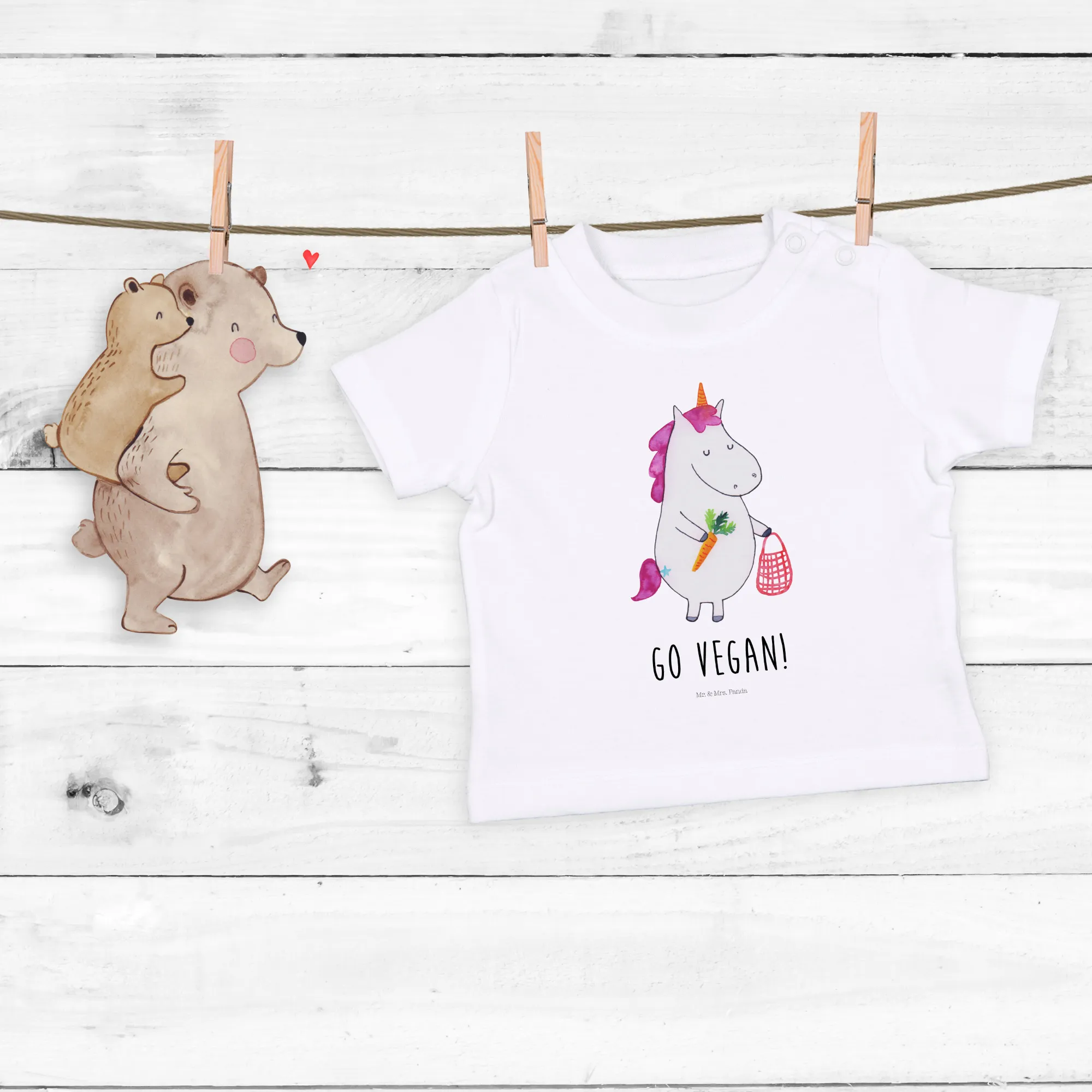 Organic Baby Shirt Einhorn Vegan