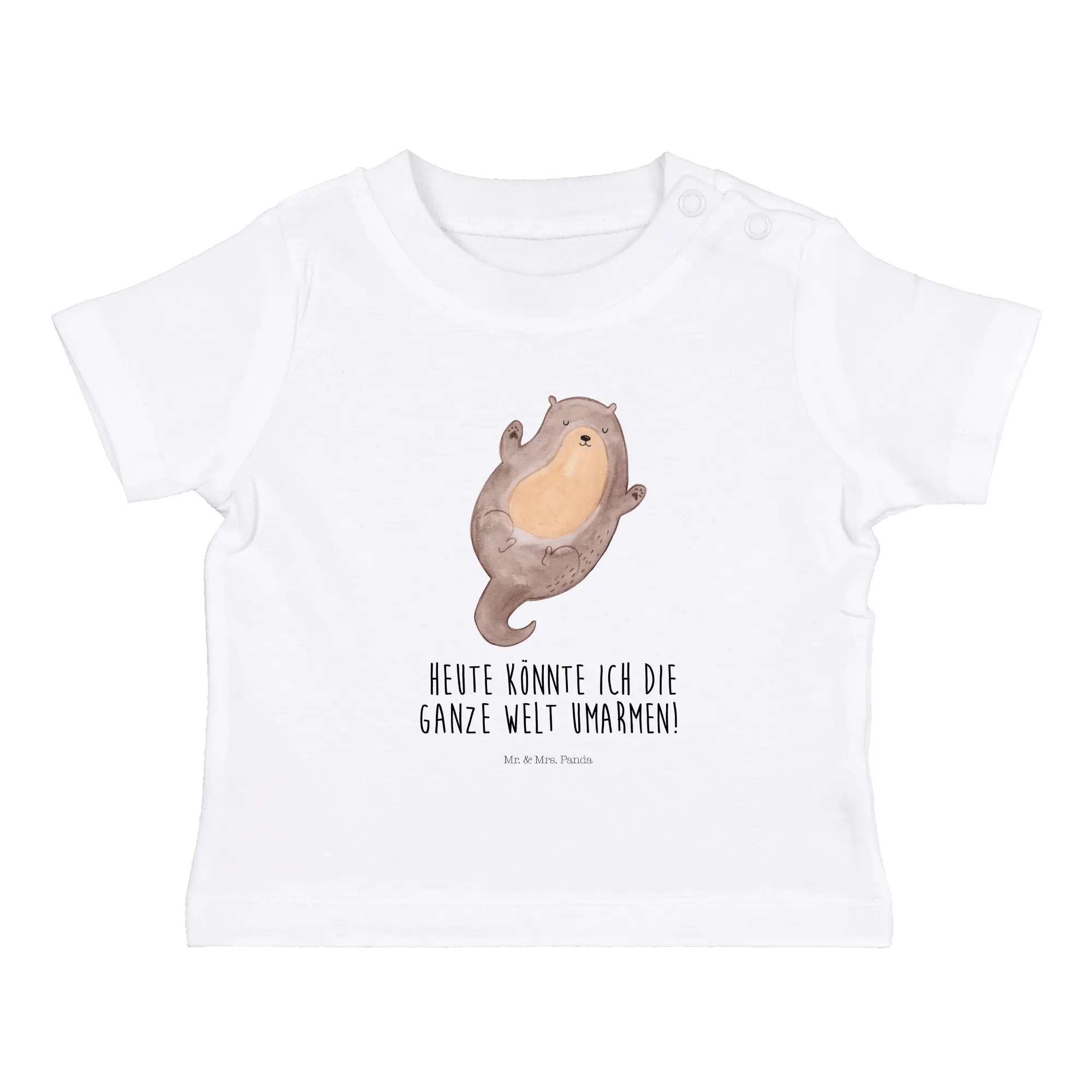 Organic Baby Shirt Otter Umarmen