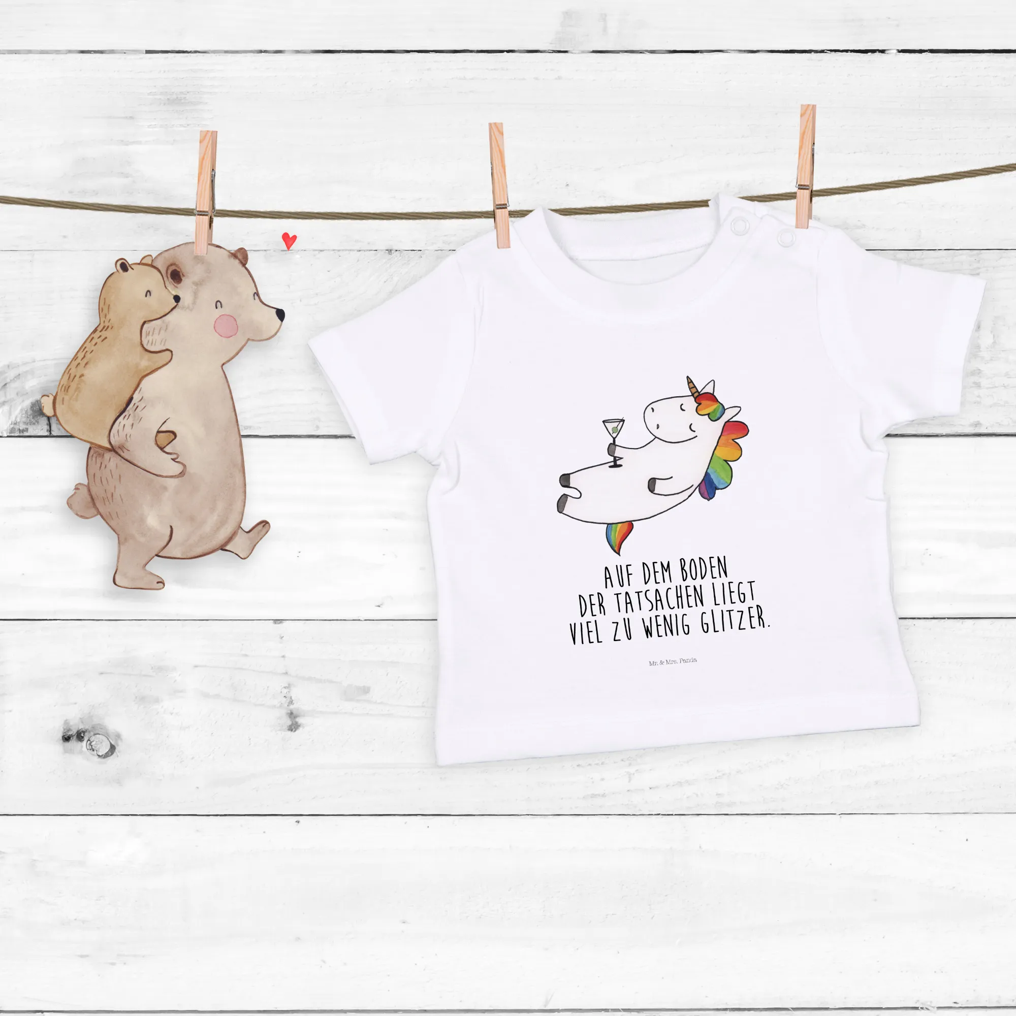 Organic Baby Shirt Einhorn Cocktail