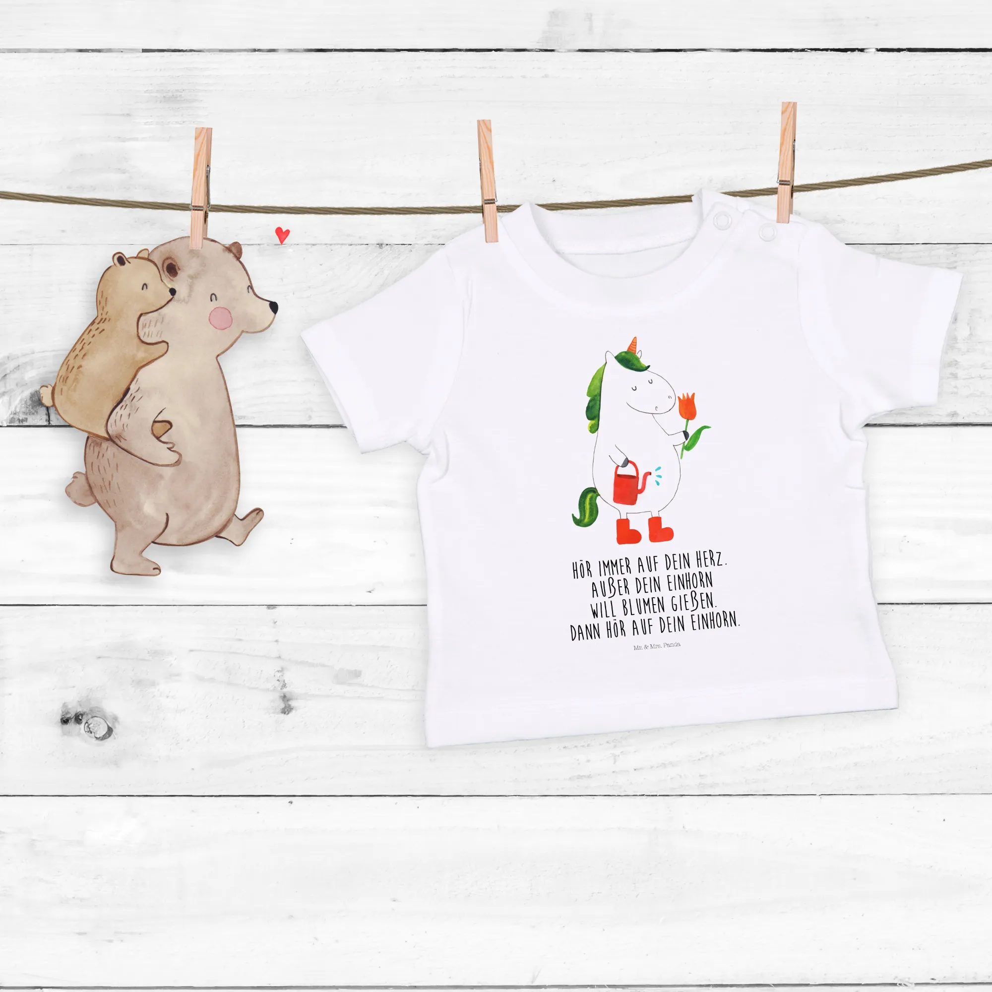 Organic Baby Shirt Einhorn Gärtner