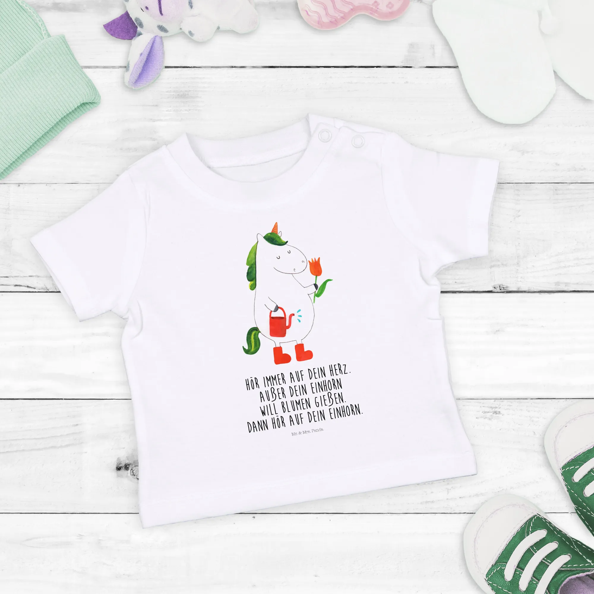 Organic Baby Shirt Einhorn Gärtner