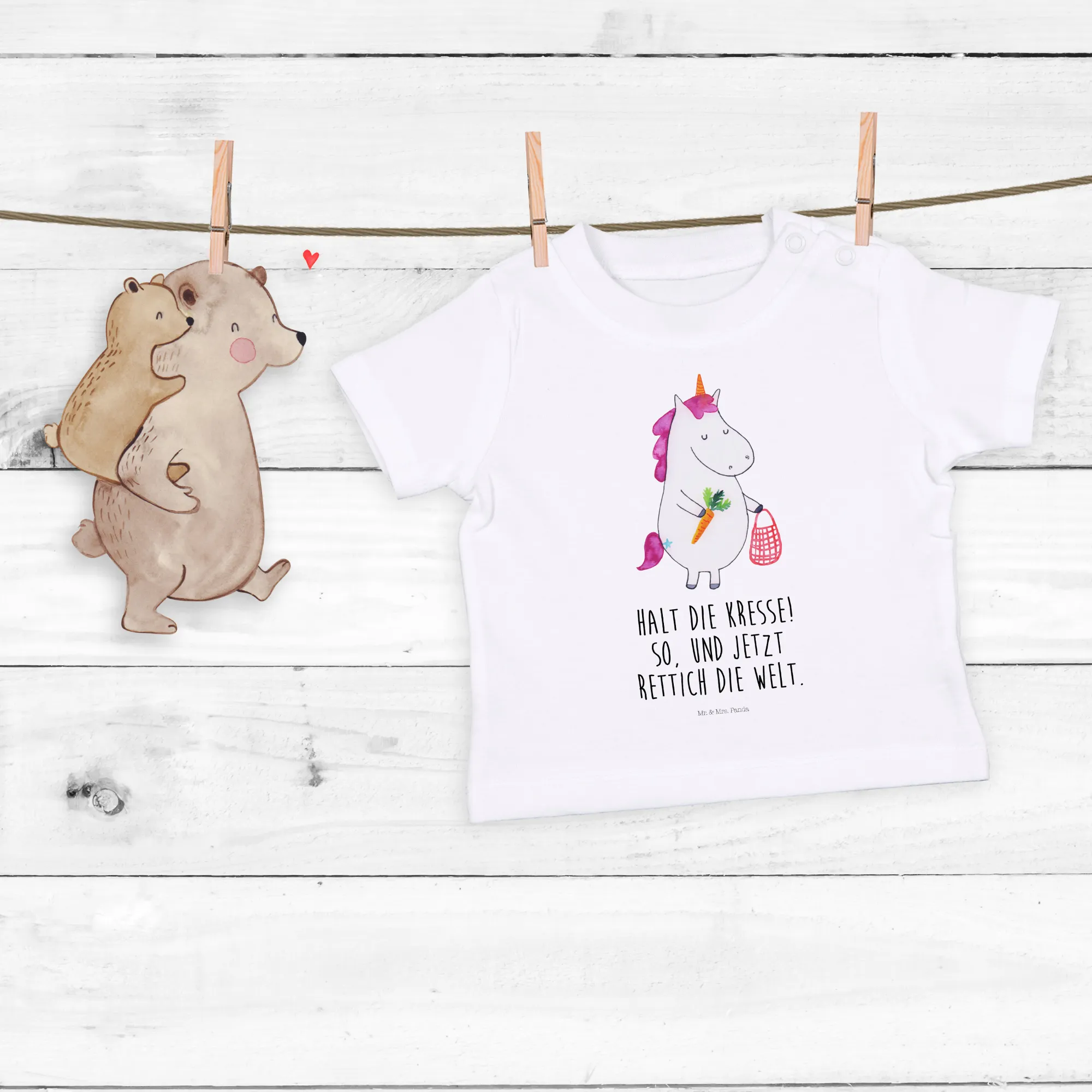 Organic Baby Shirt Einhorn Gemüse