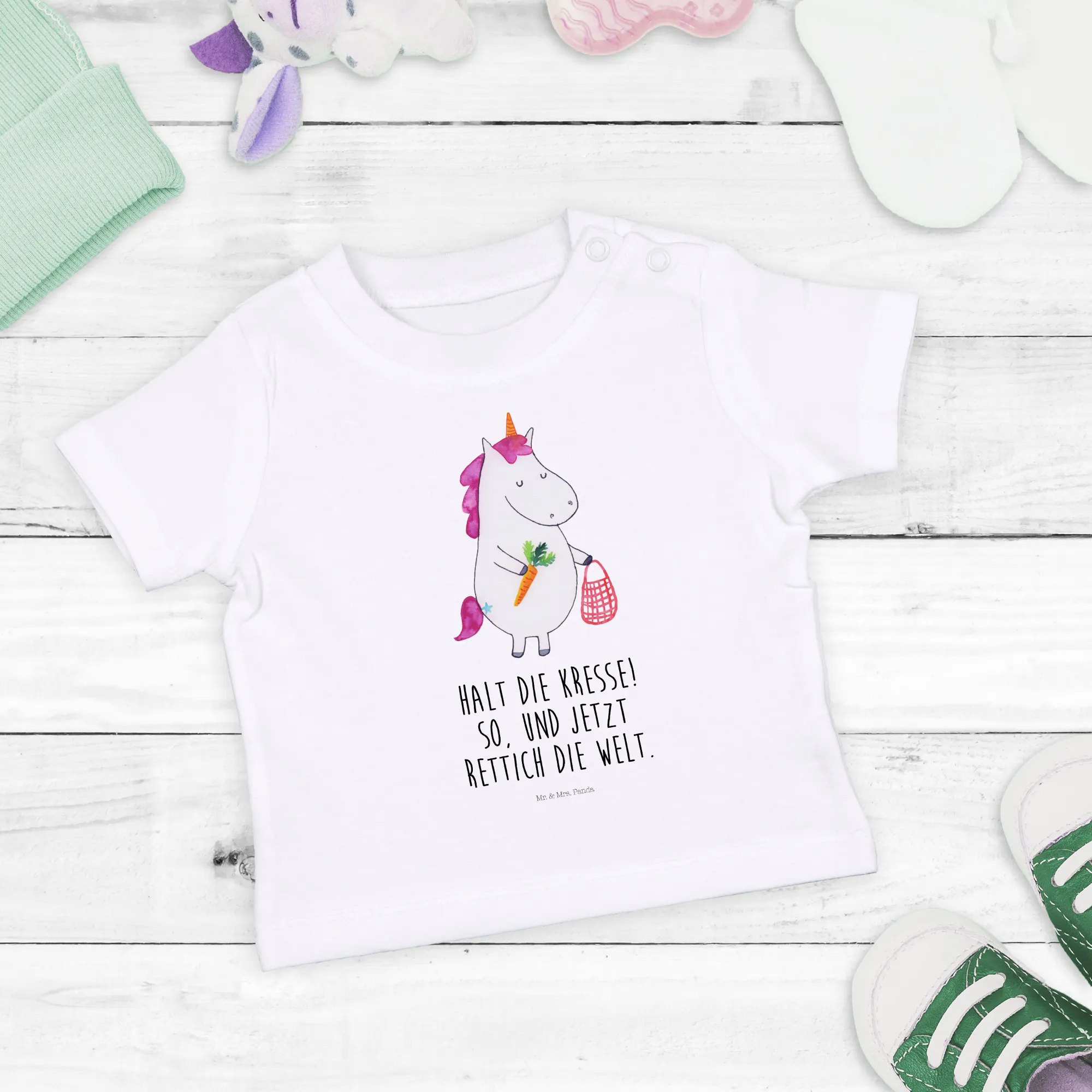 Organic Baby Shirt Einhorn Gemüse