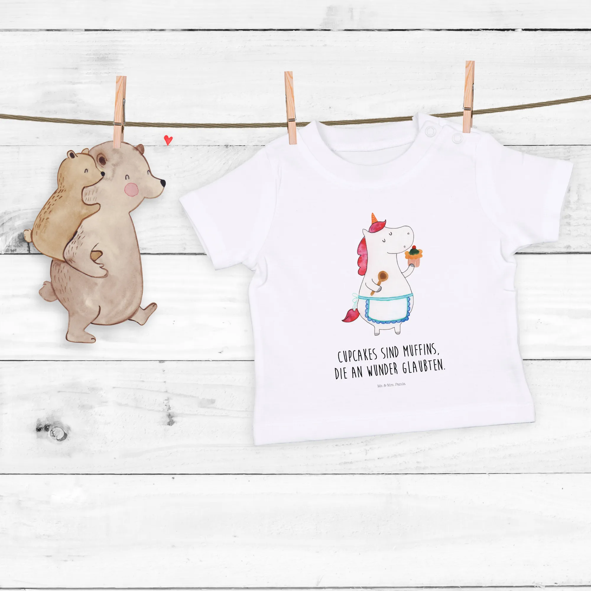 Organic Baby Shirt Einhorn Küche