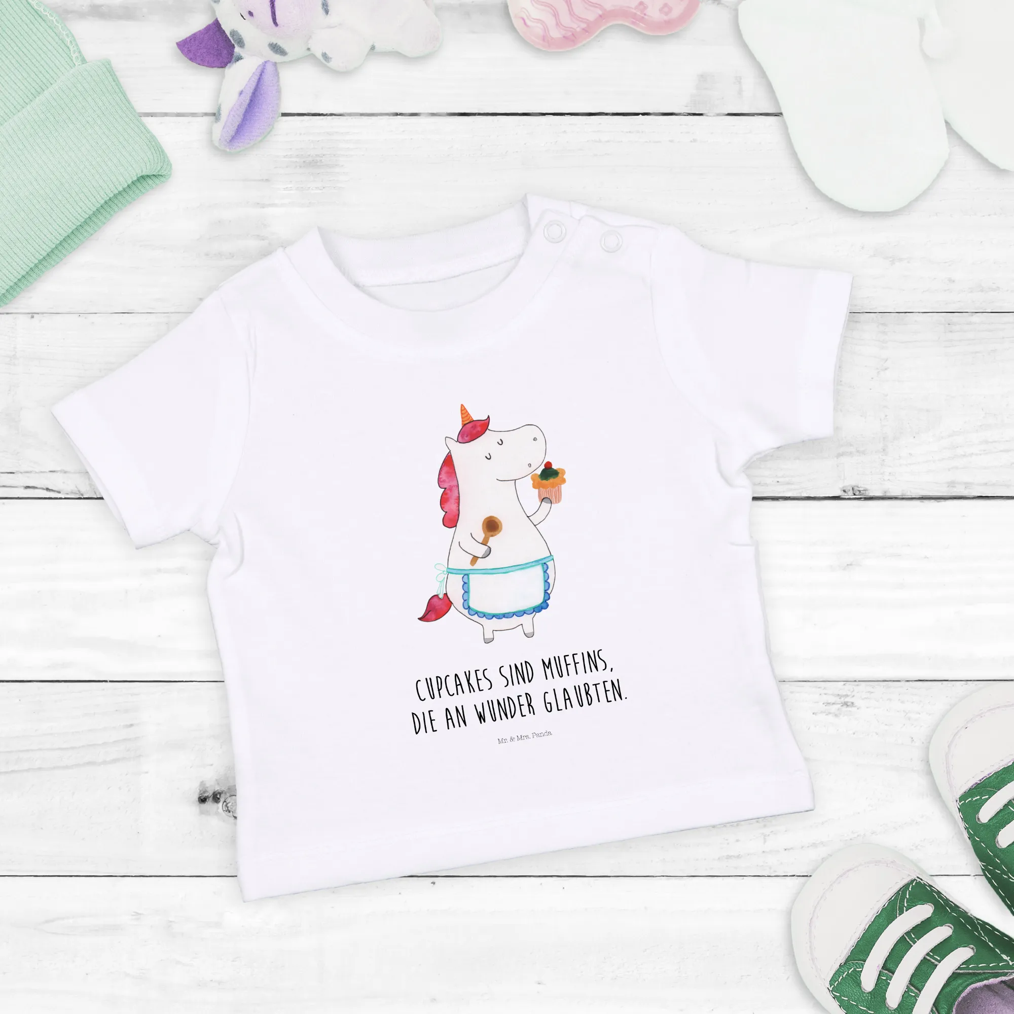 Organic Baby Shirt Einhorn Küche