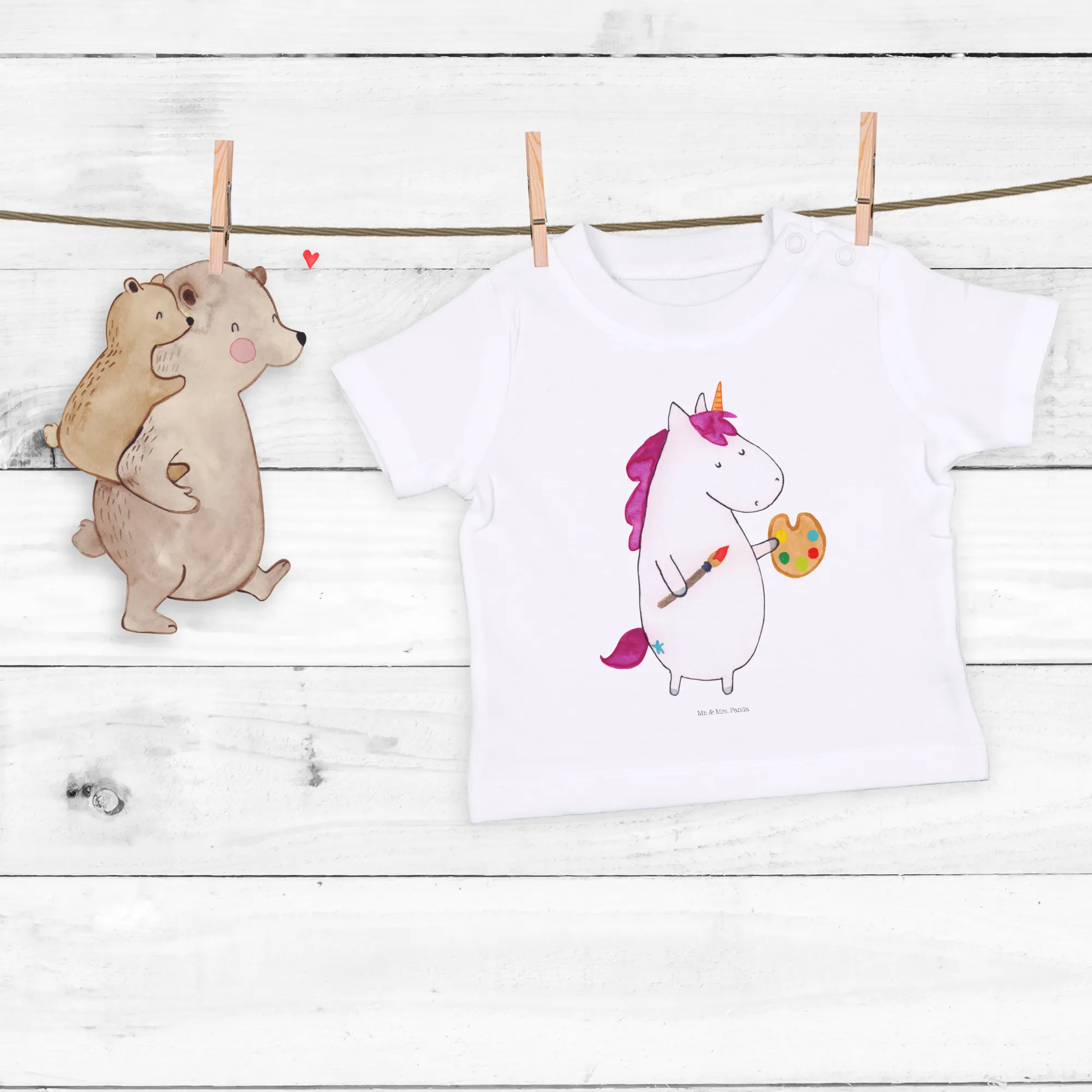 Organic Baby Shirt Einhorn Künstler