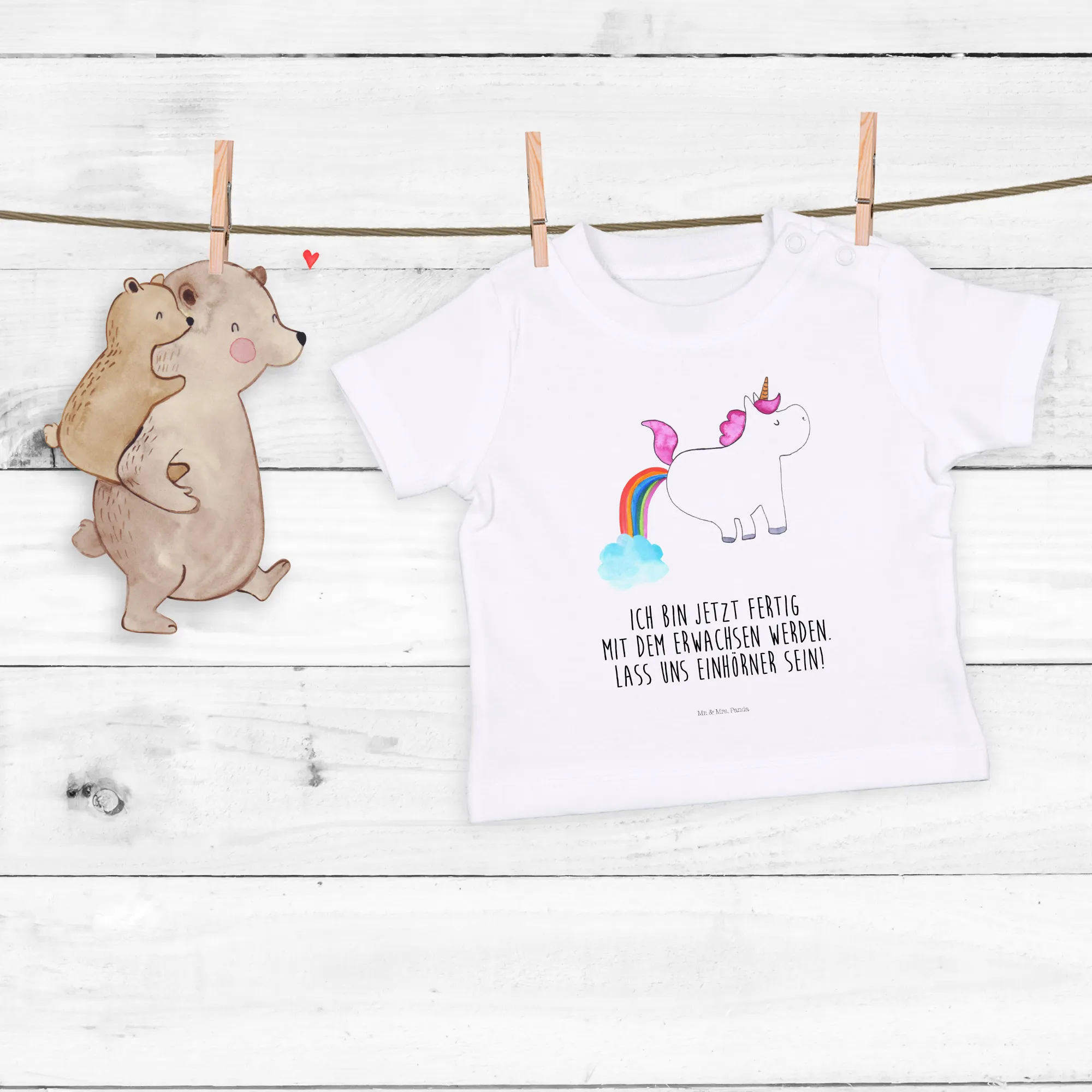 Organic Baby Shirt Einhorn Pupsen