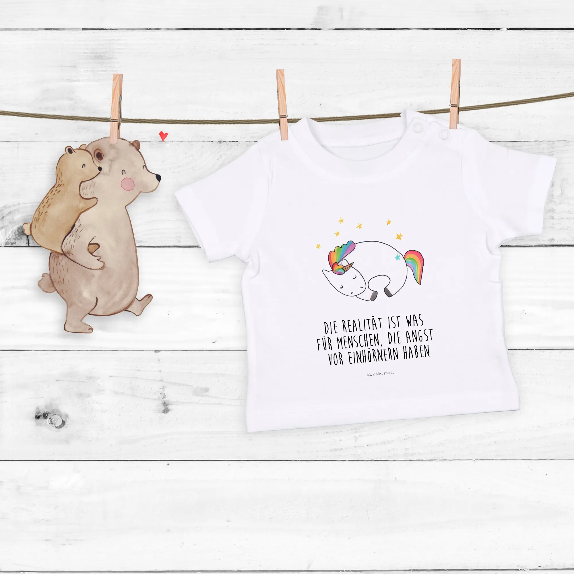 Organic Baby Shirt Einhorn Nacht