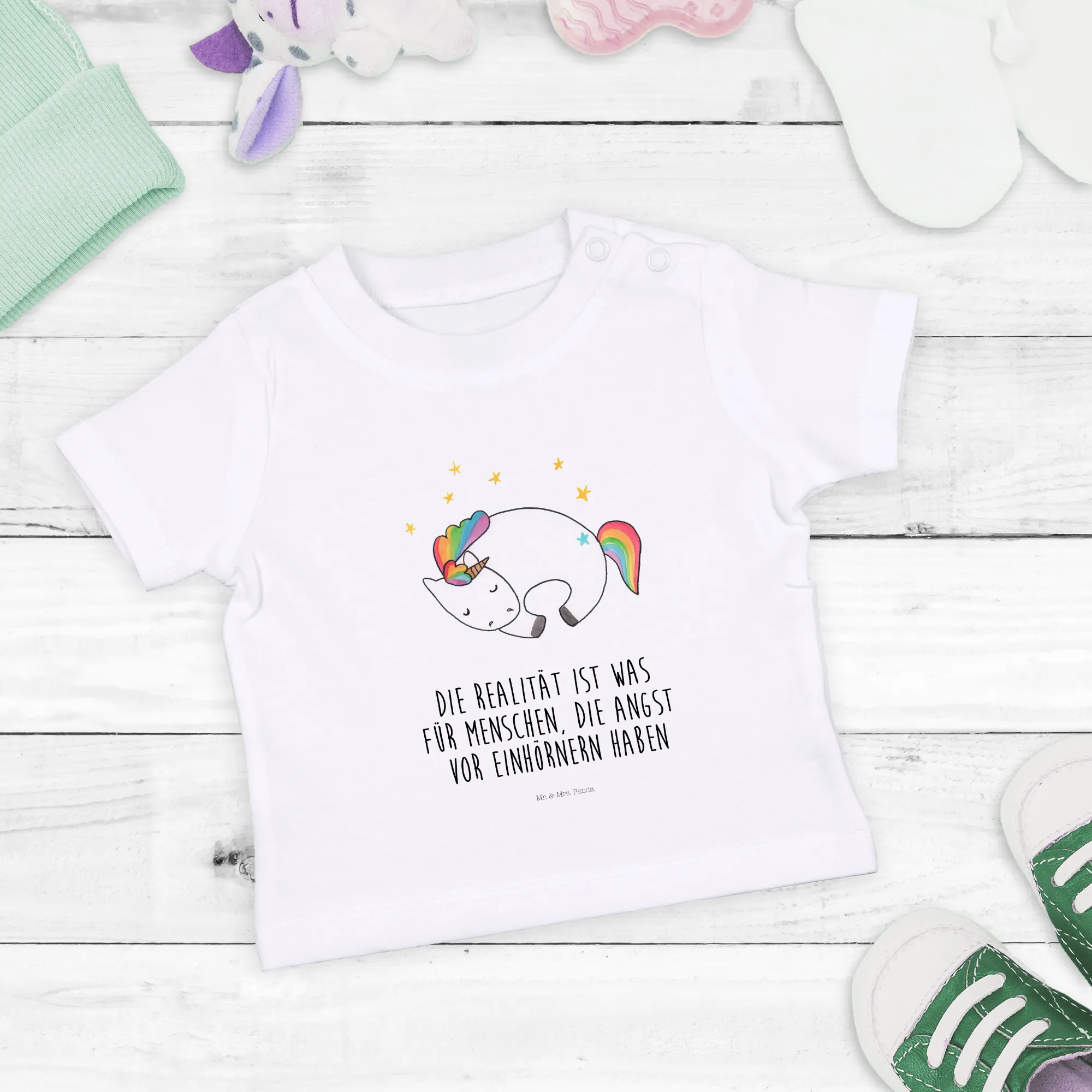 Organic Baby Shirt Einhorn Nacht