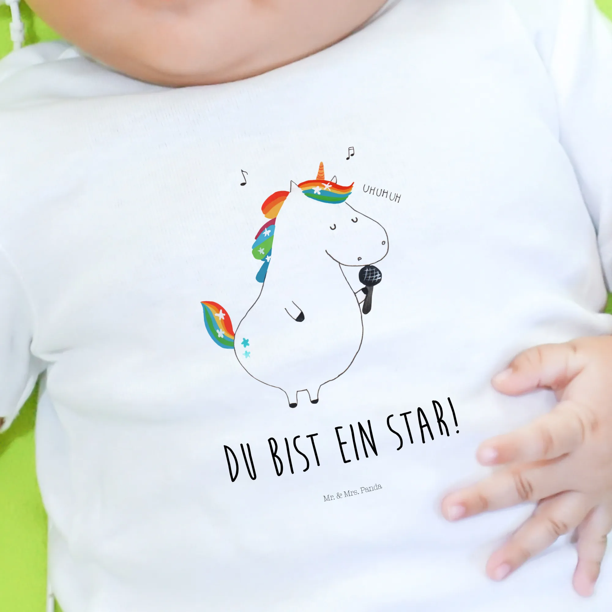 Organic Baby Shirt Einhorn Sänger