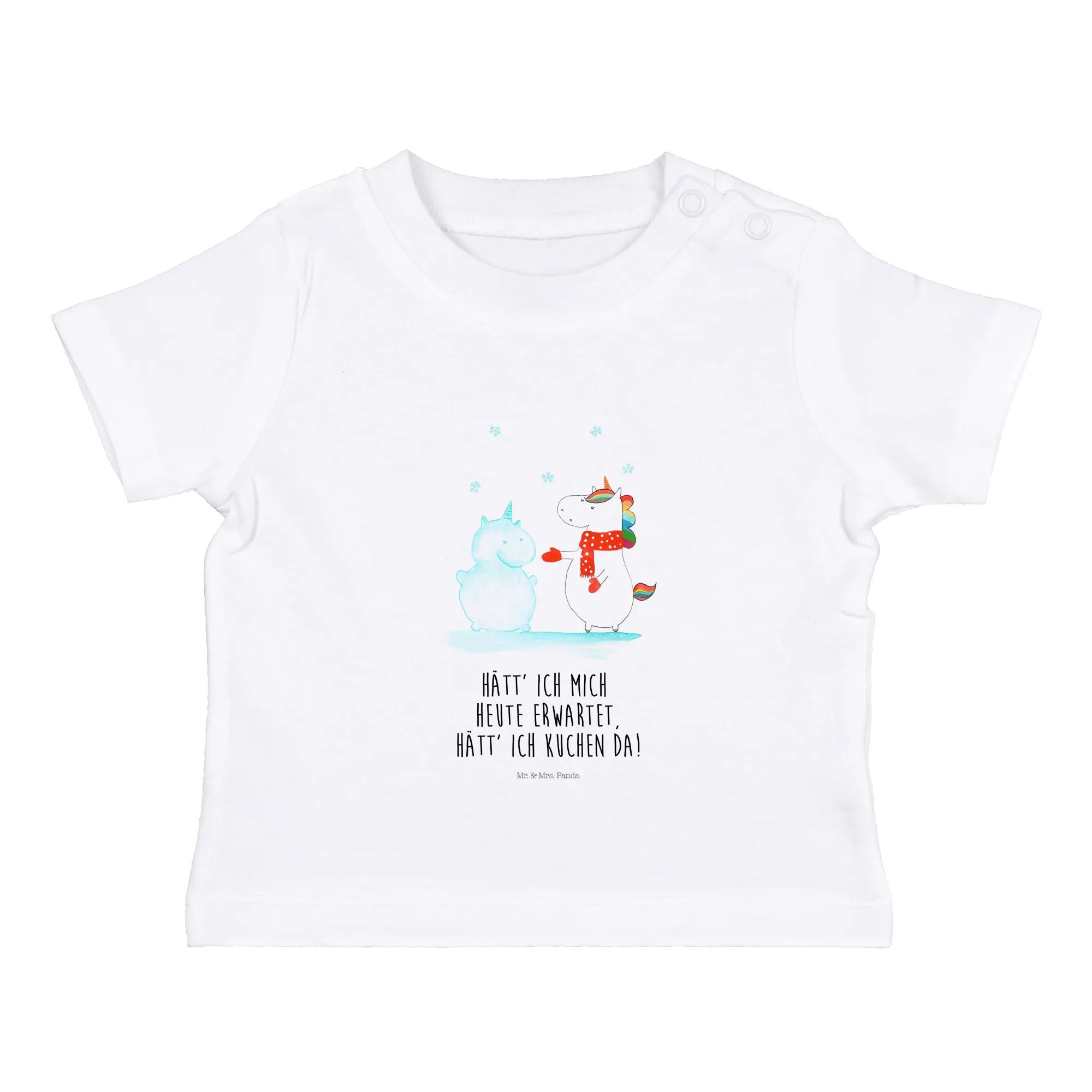 Organic Baby Shirt Einhorn Schneemann