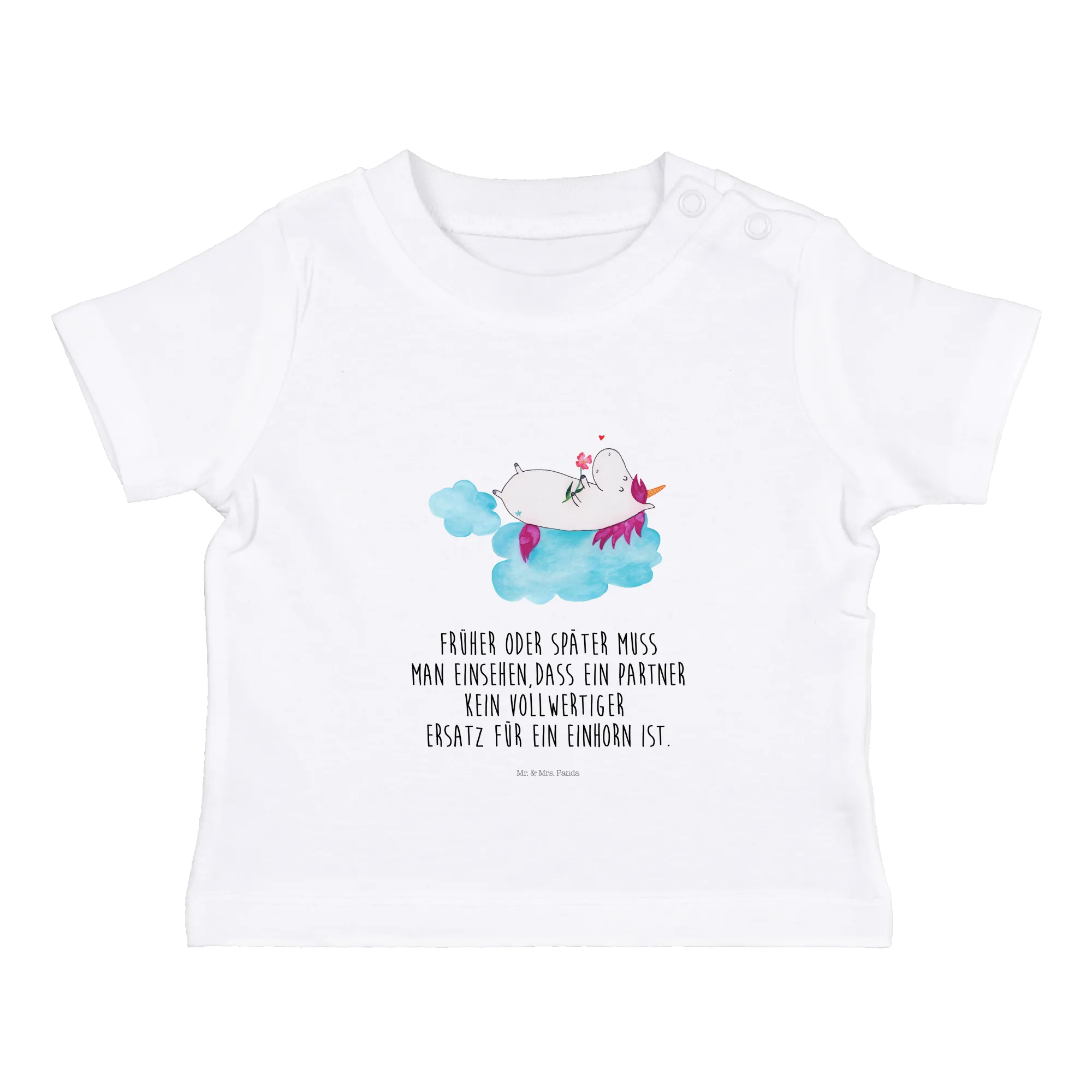 Organic Baby Shirt Einhorn Verliebt