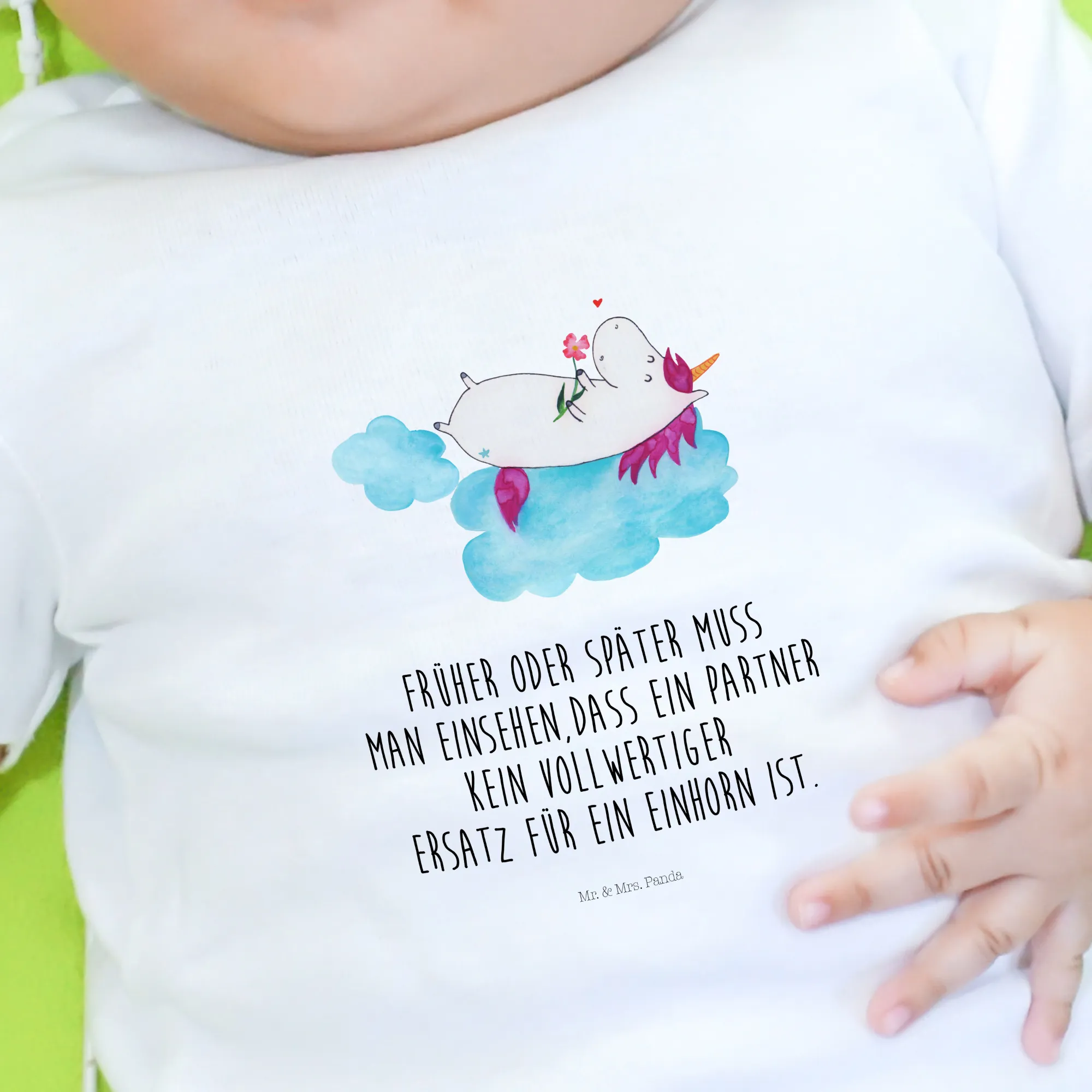 Organic Baby Shirt Einhorn Verliebt