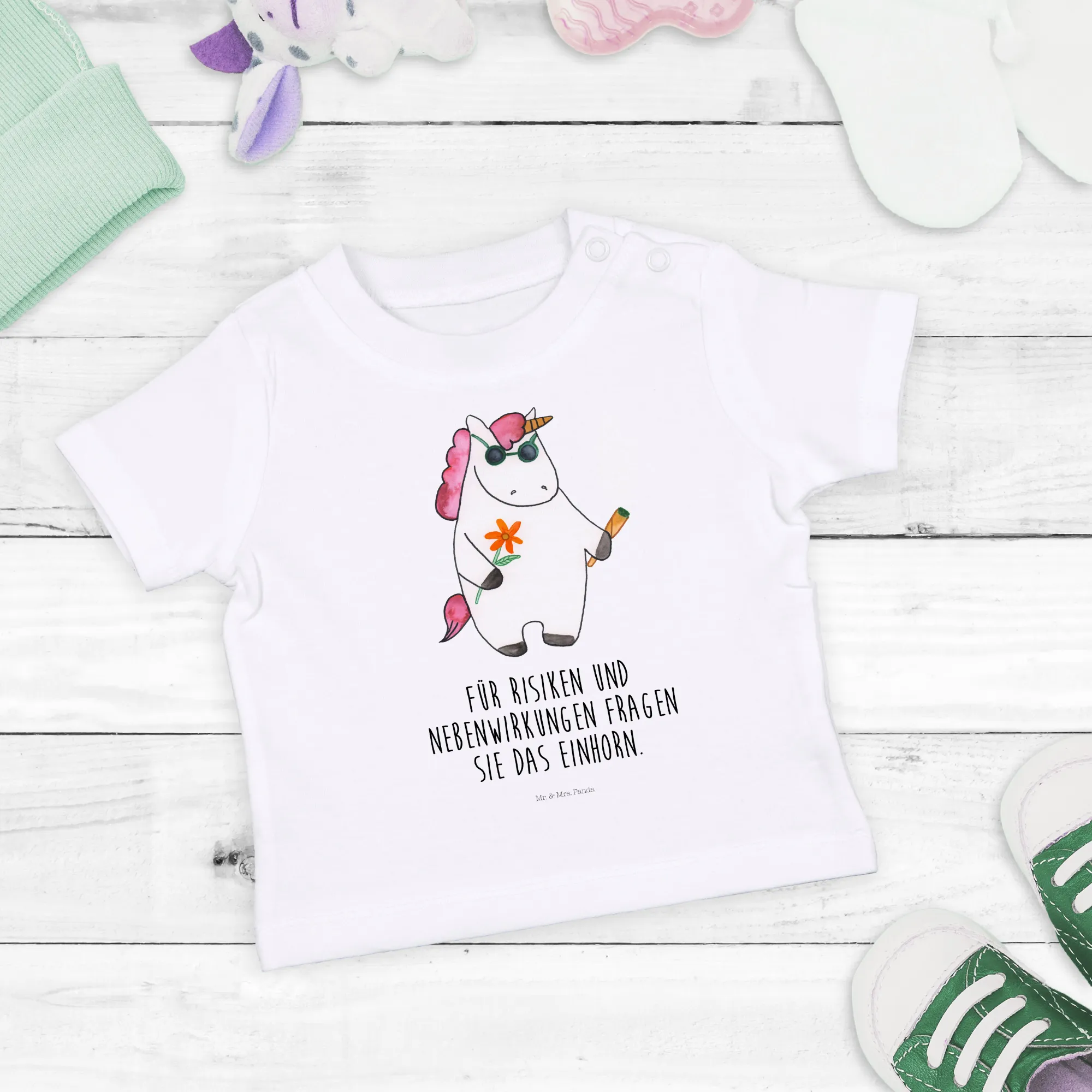 Organic Baby Shirt Einhorn Woodstock