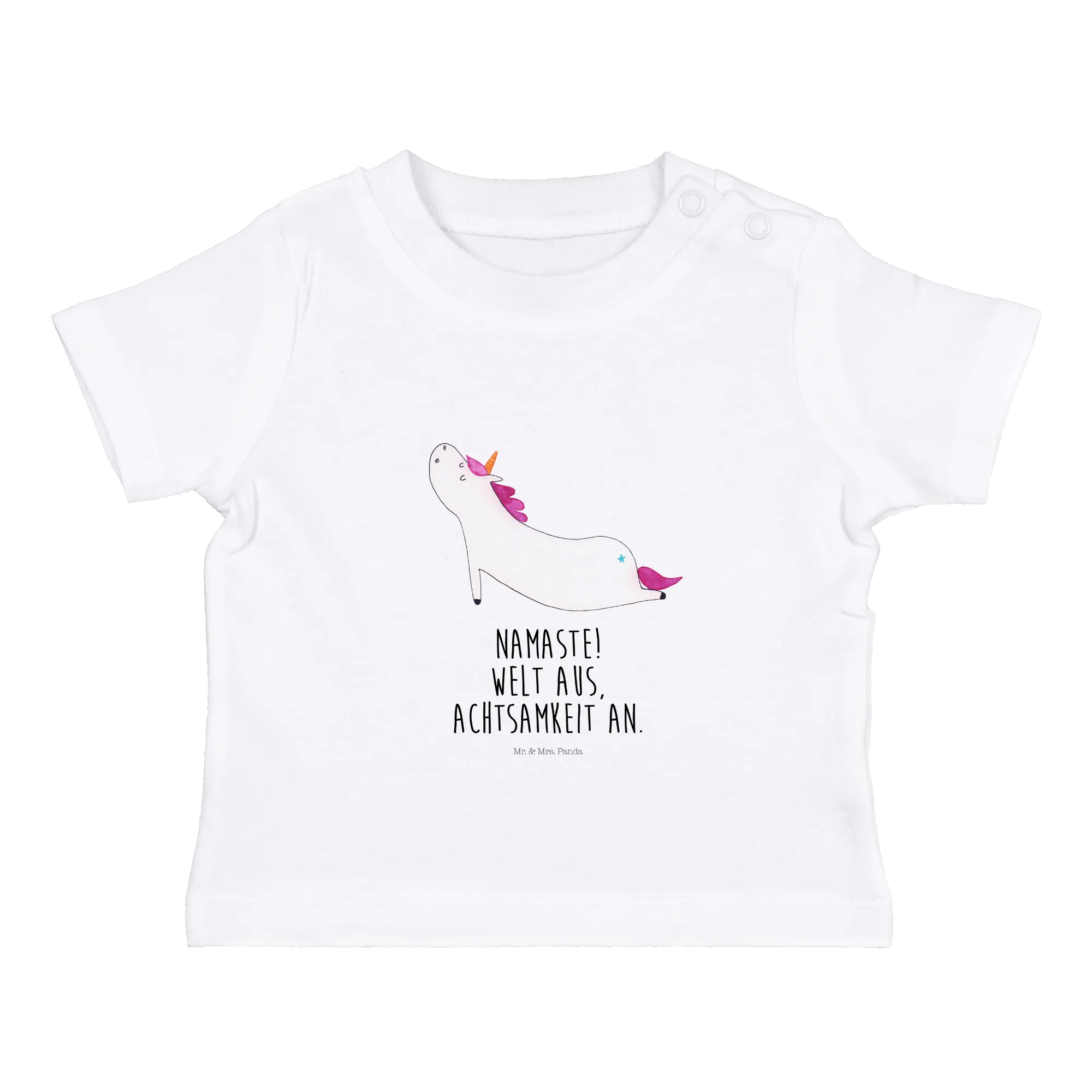 Organic Baby Shirt Einhorn Yoga