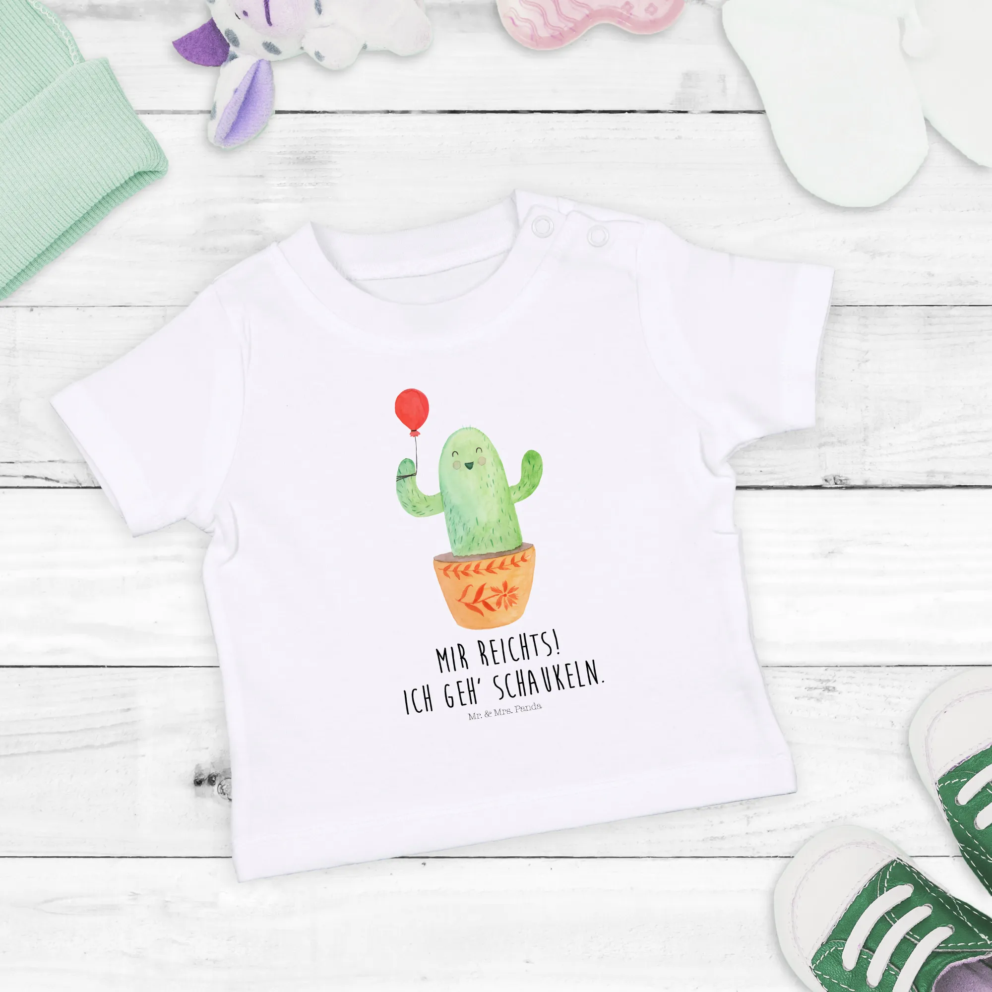 Organic Baby Shirt Kaktus Luftballon