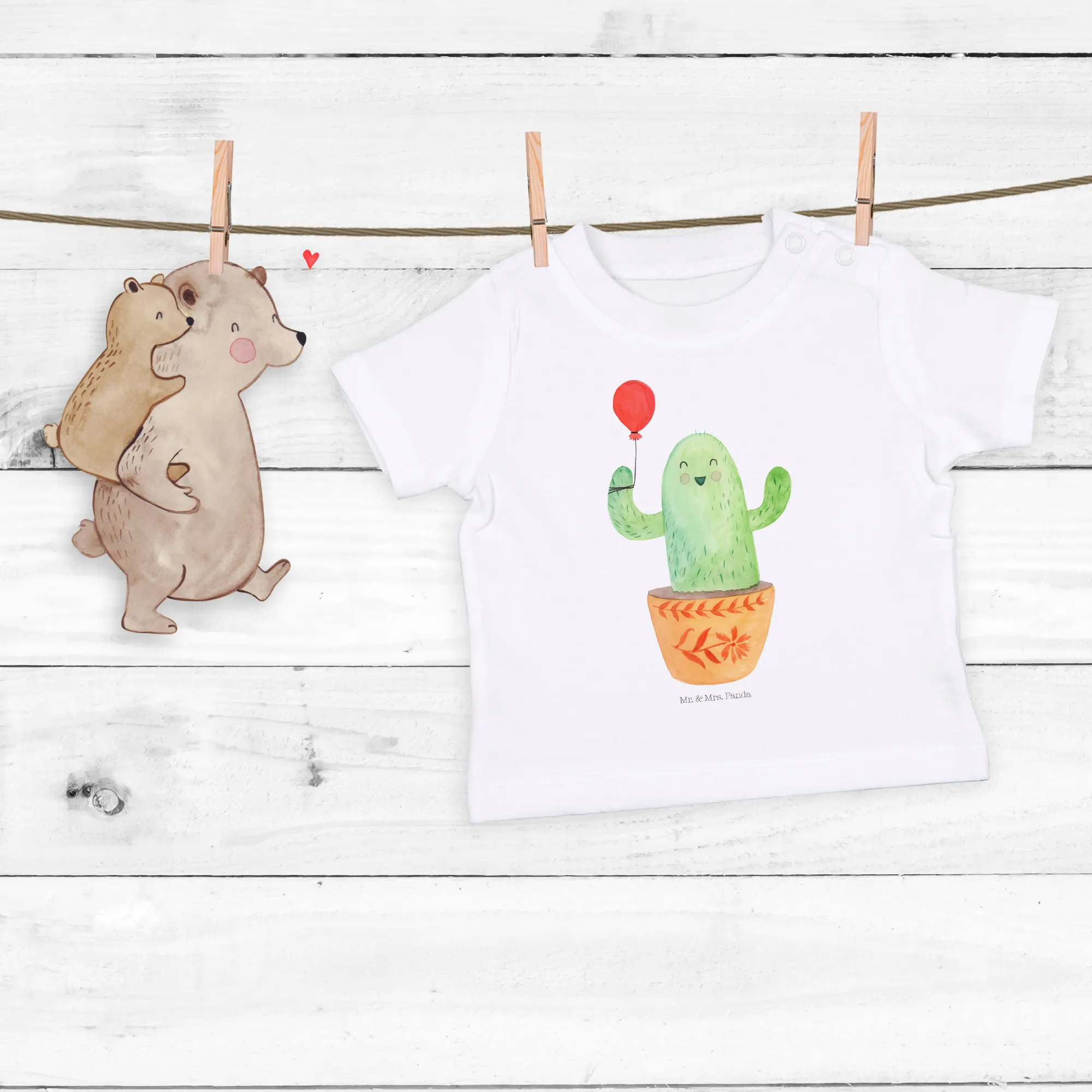 Organic Baby Shirt Kaktus Luftballon