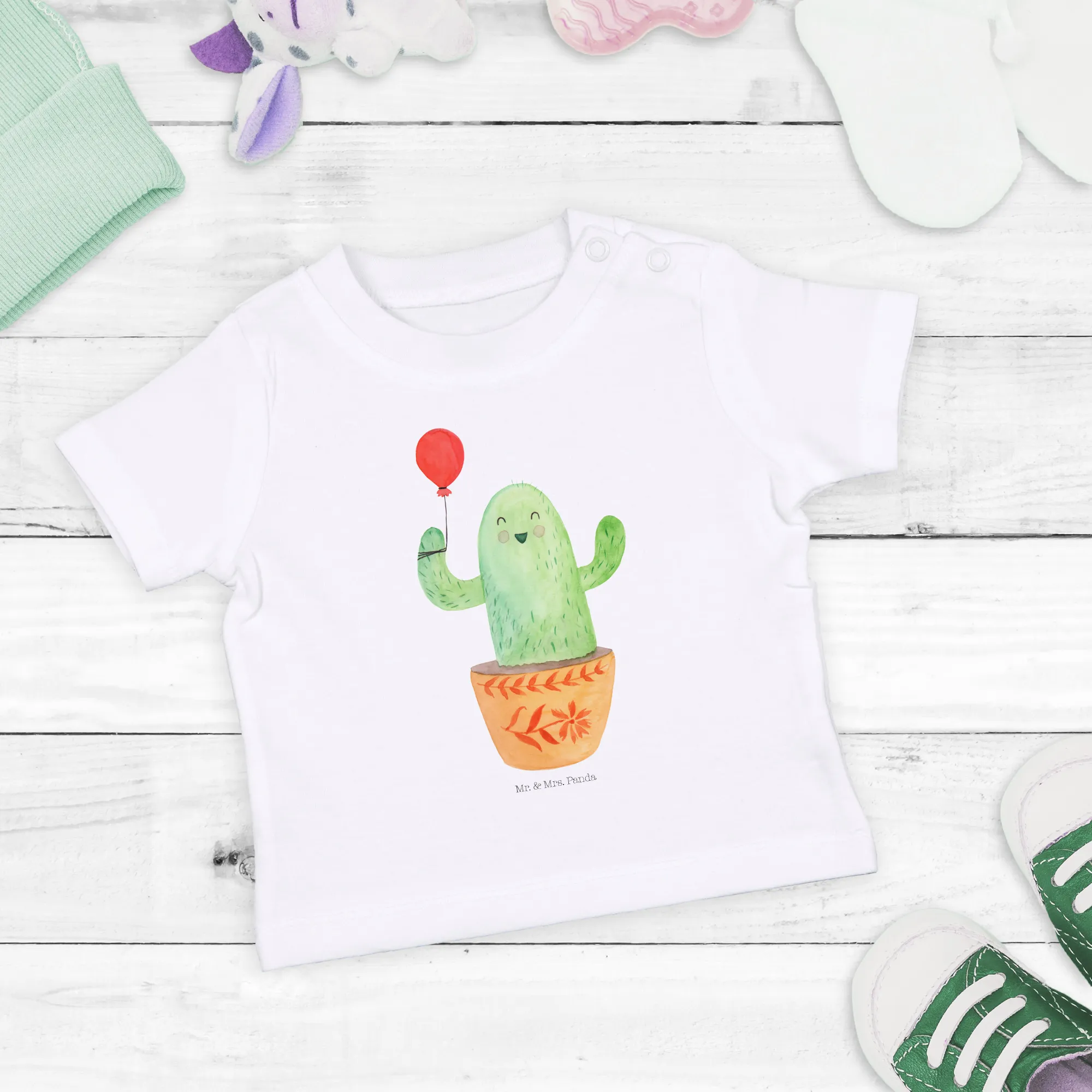 Organic Baby Shirt Kaktus Luftballon