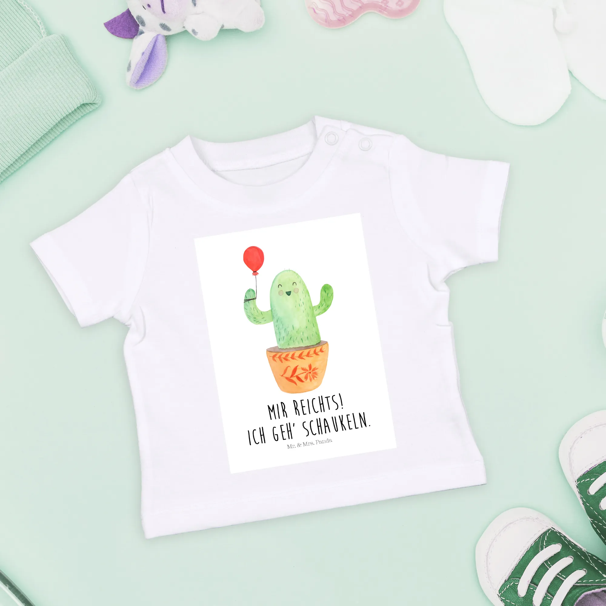 Organic Baby Shirt Kaktus Luftballon