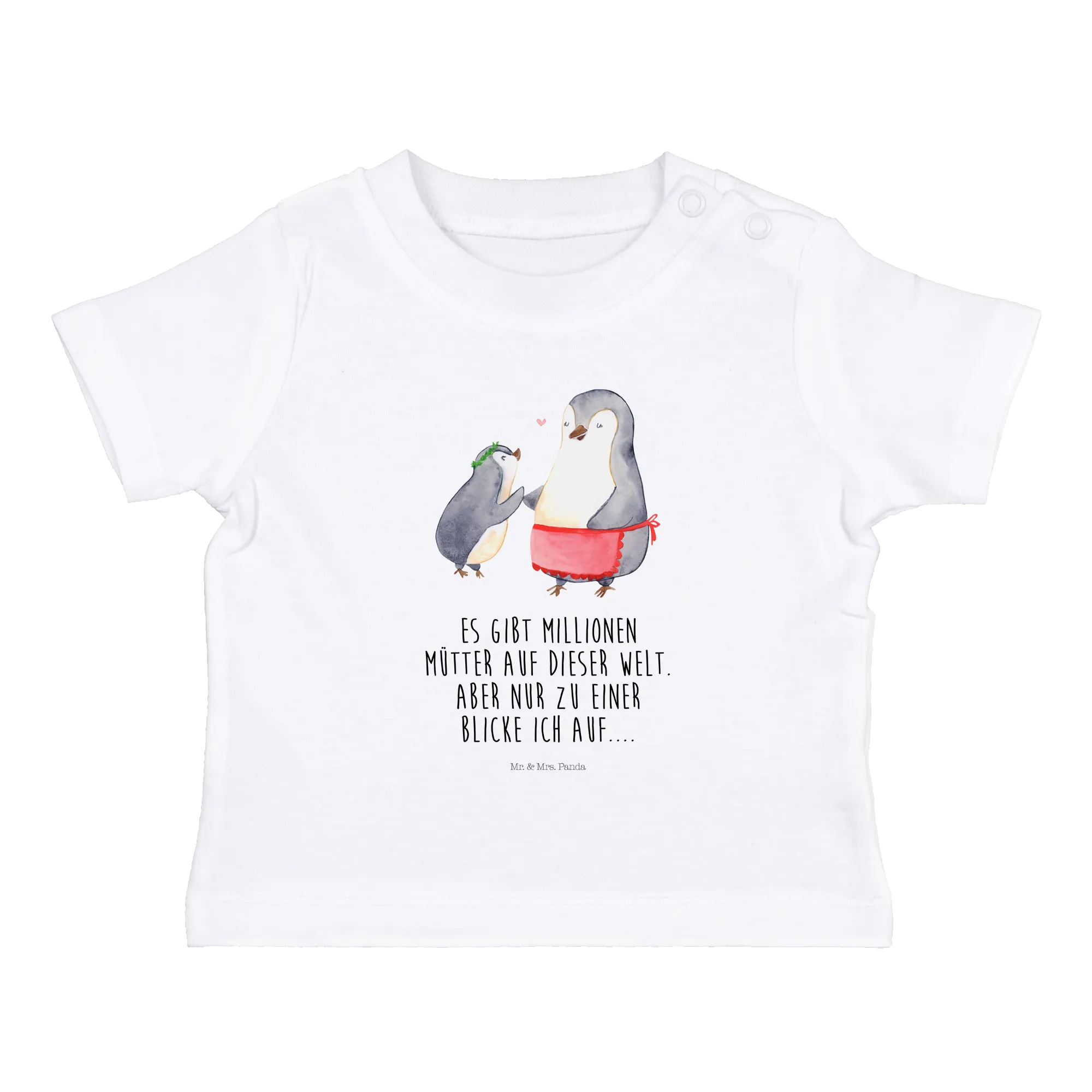 Organic Baby Shirt Pinguin mit Kind