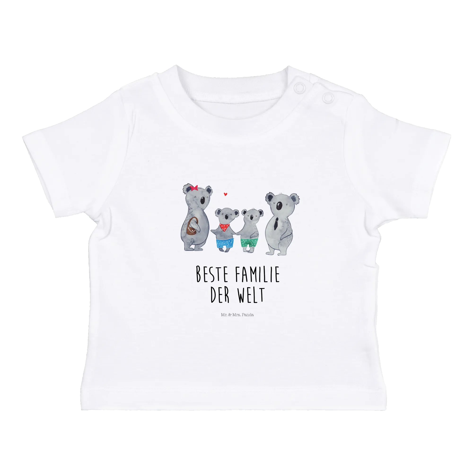 Organic Baby Shirt Koala Familie zwei