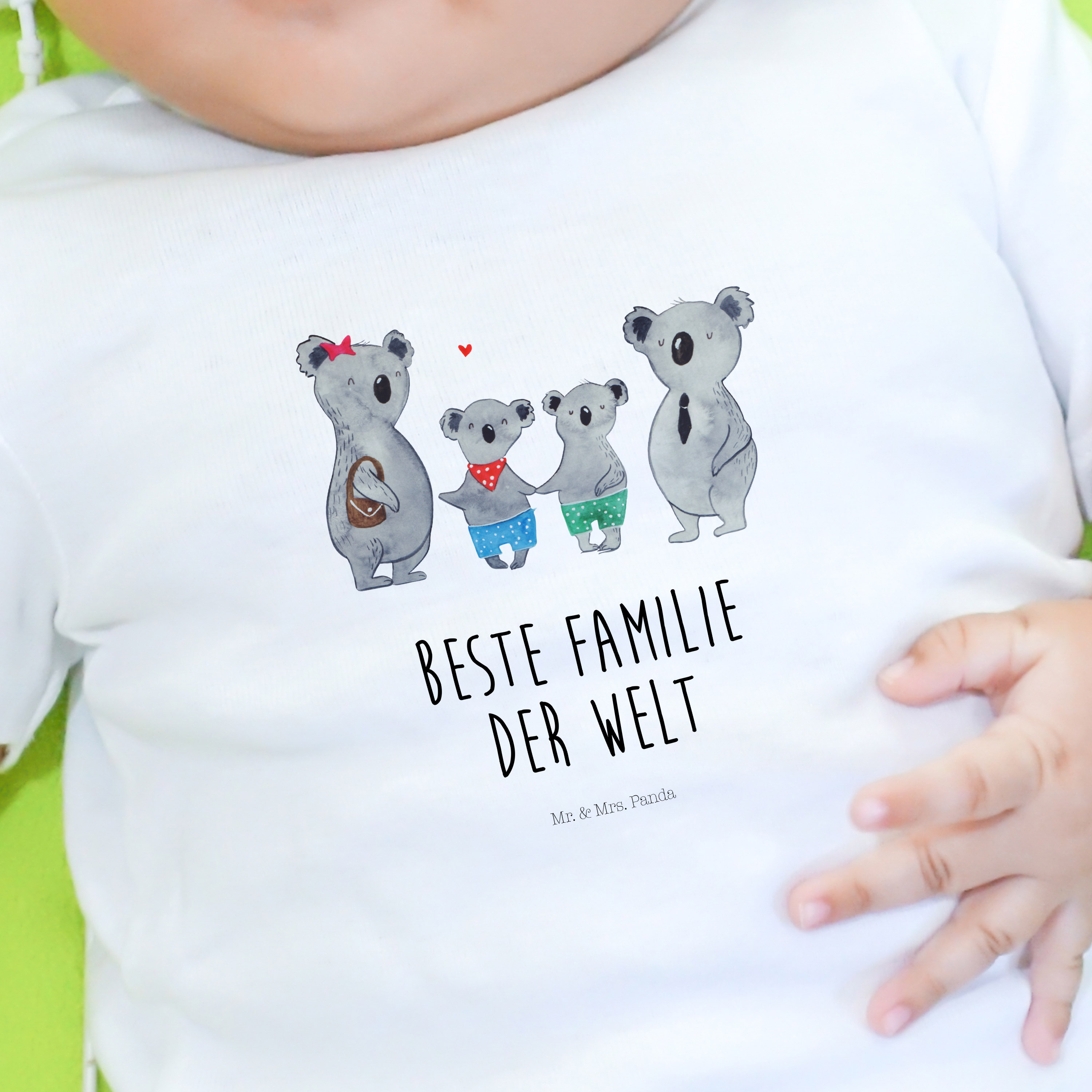 Organic Baby Shirt Koala Familie zwei