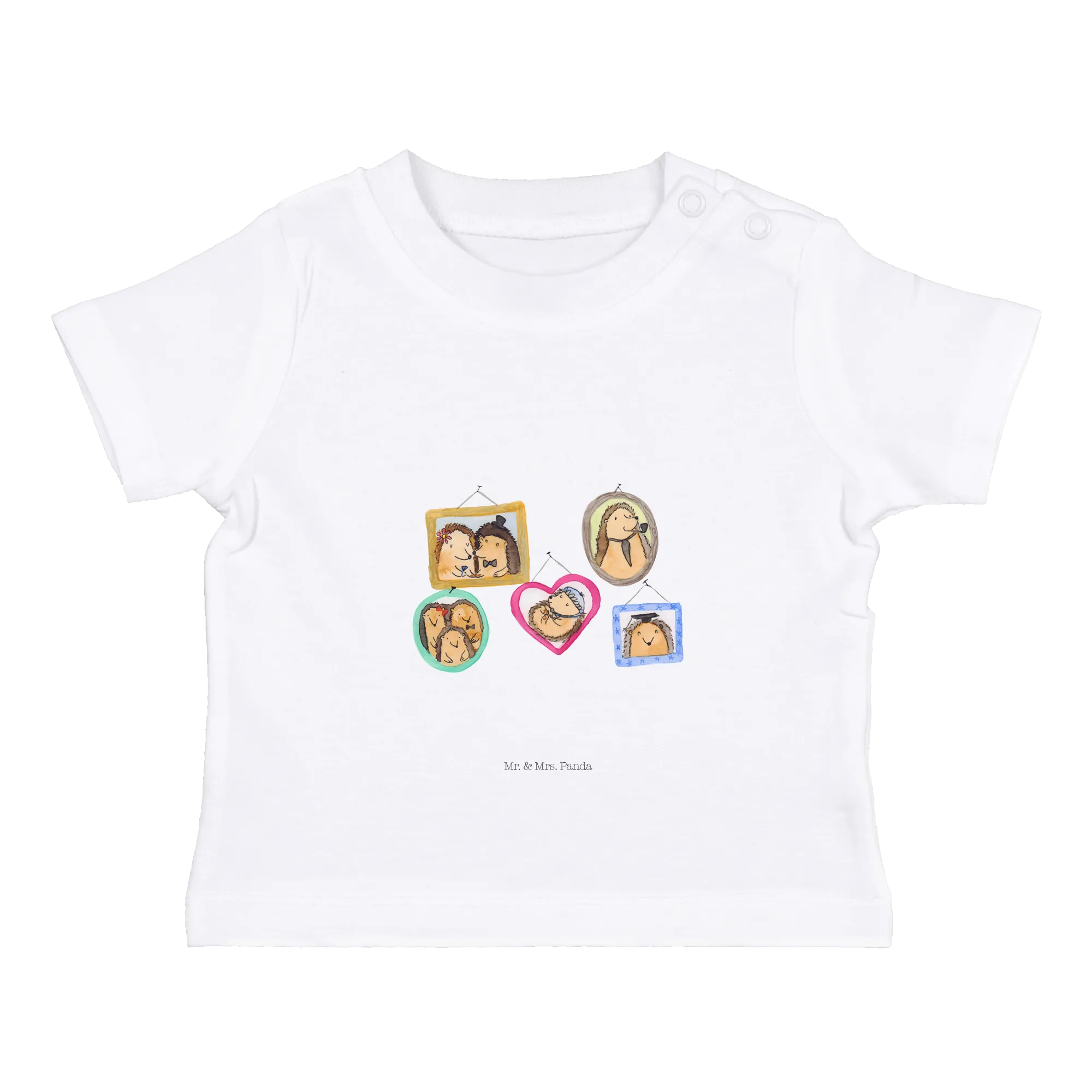 Organic Baby Shirt Igel Familie